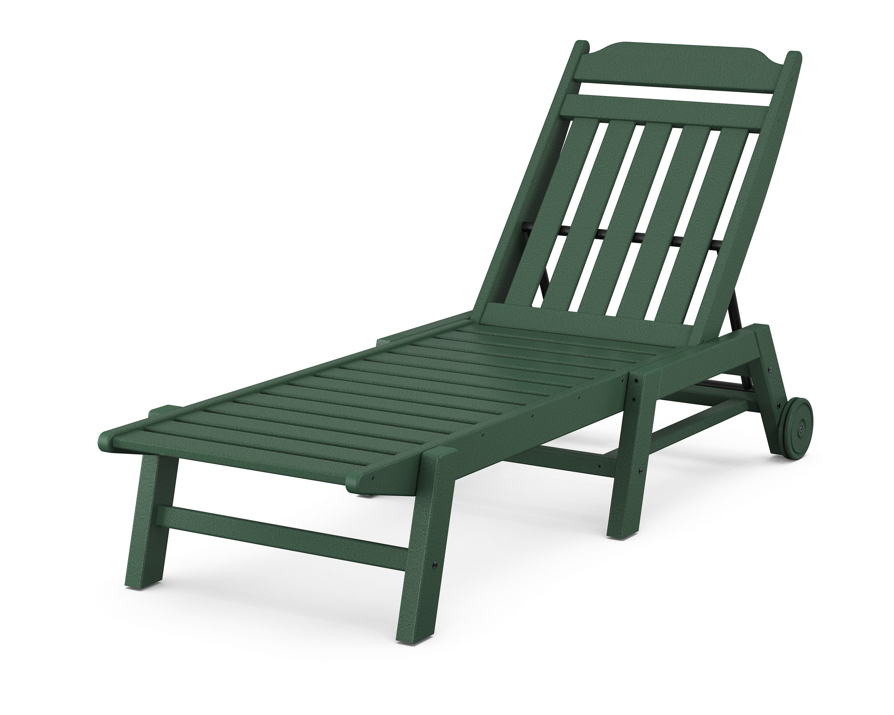 Cottage Chaise with Wheels in Green