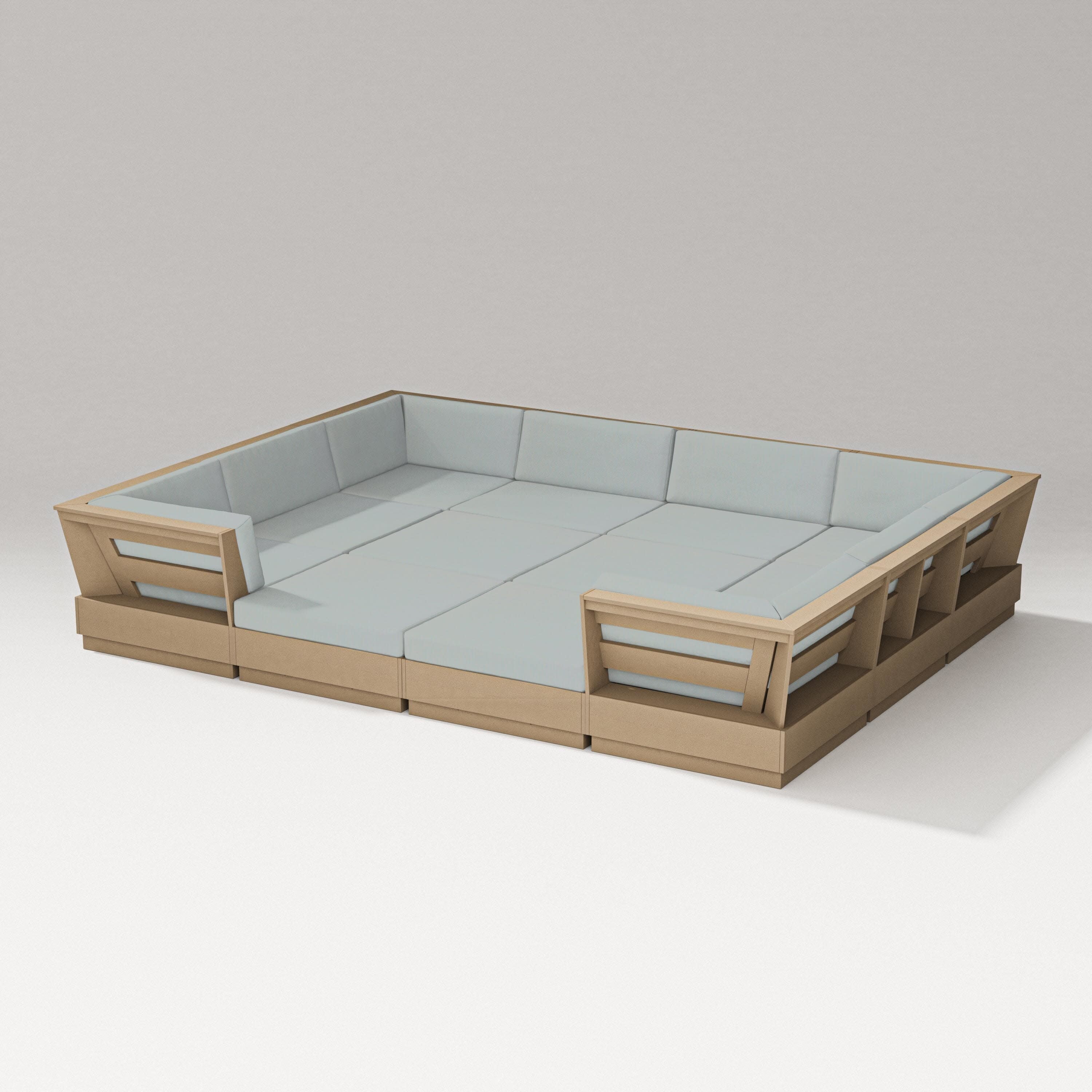 Elevate 12-Piece Pit Sectional in Vintage Sahara / Spa