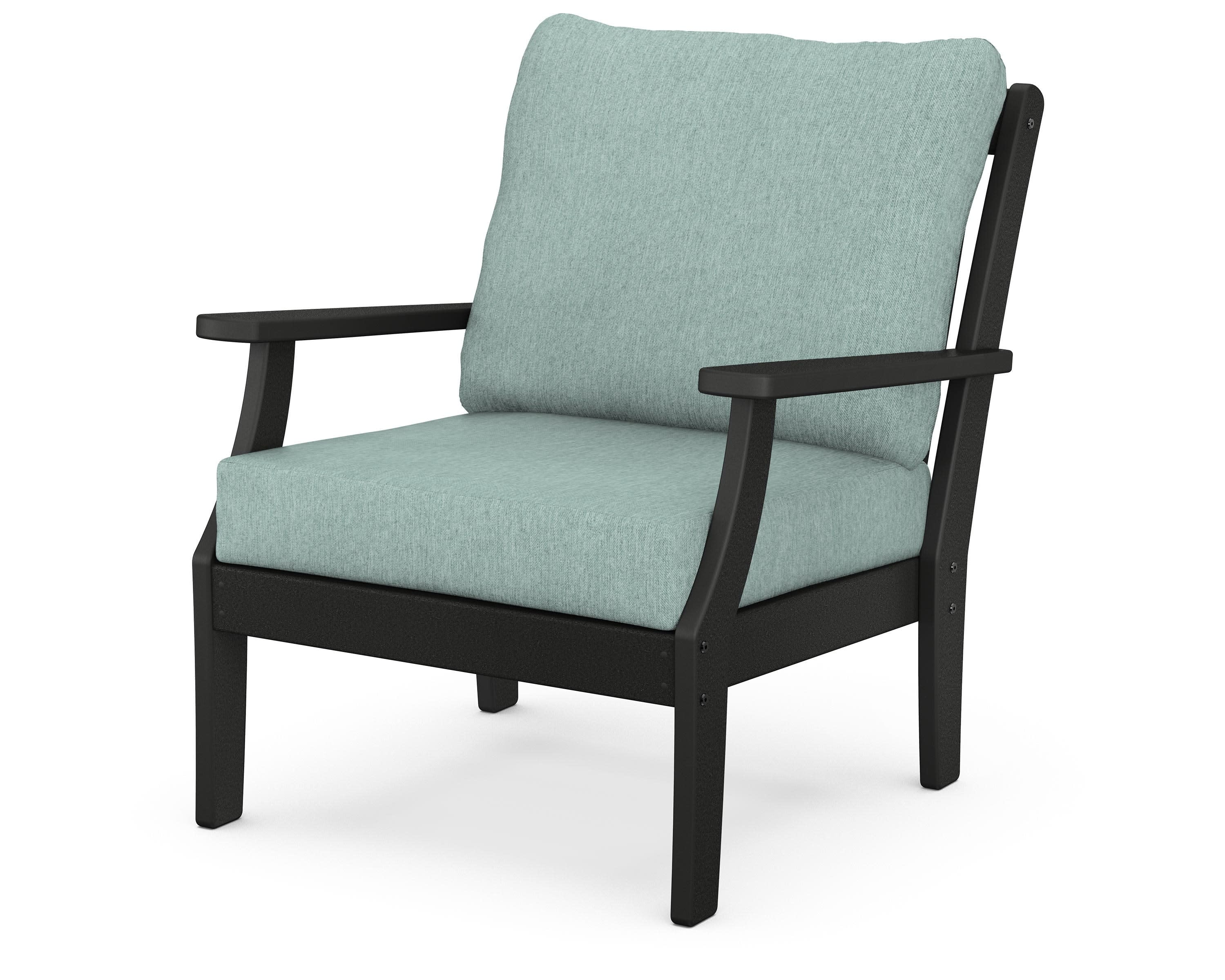 Braxton Deep Seating Chair in Black / Glacier Spa