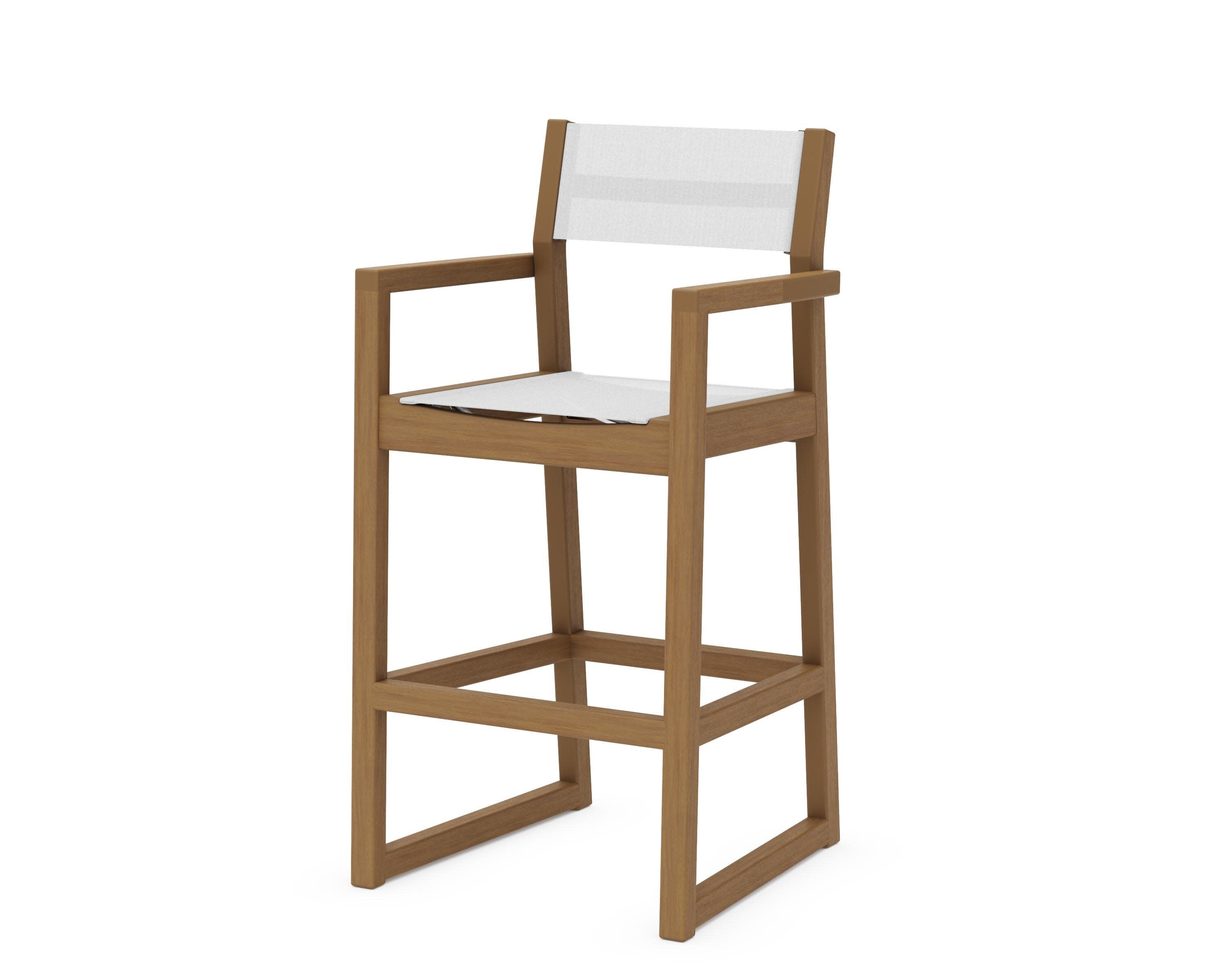 EDGE Sling Bar Arm Chair in Natural / White Sling