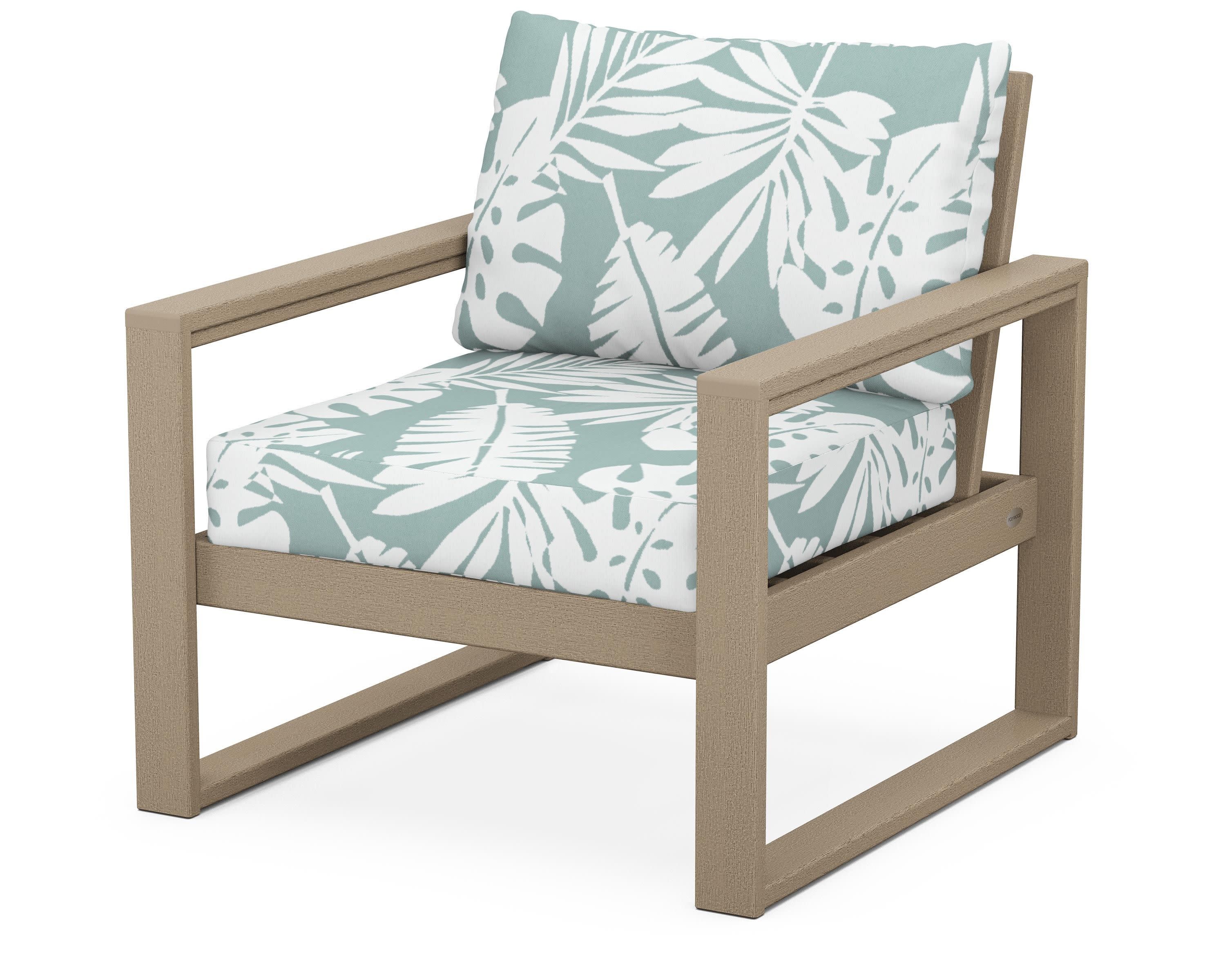 EDGE Club Chair in Vintage Sahara / Leaf Glacier Spa