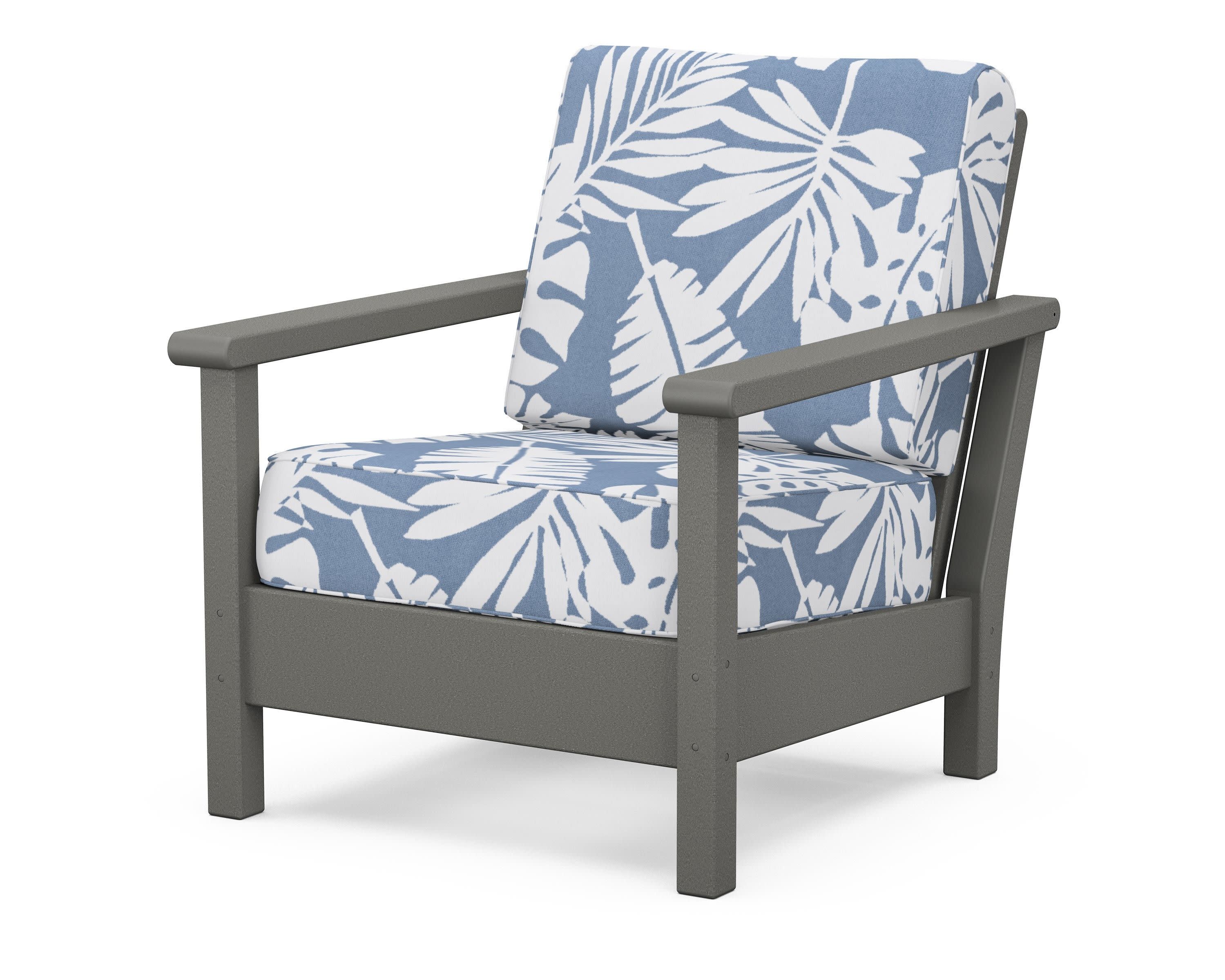 Harbour Deep Seating Chair in Slate Grey / Leaf Sky Blue
