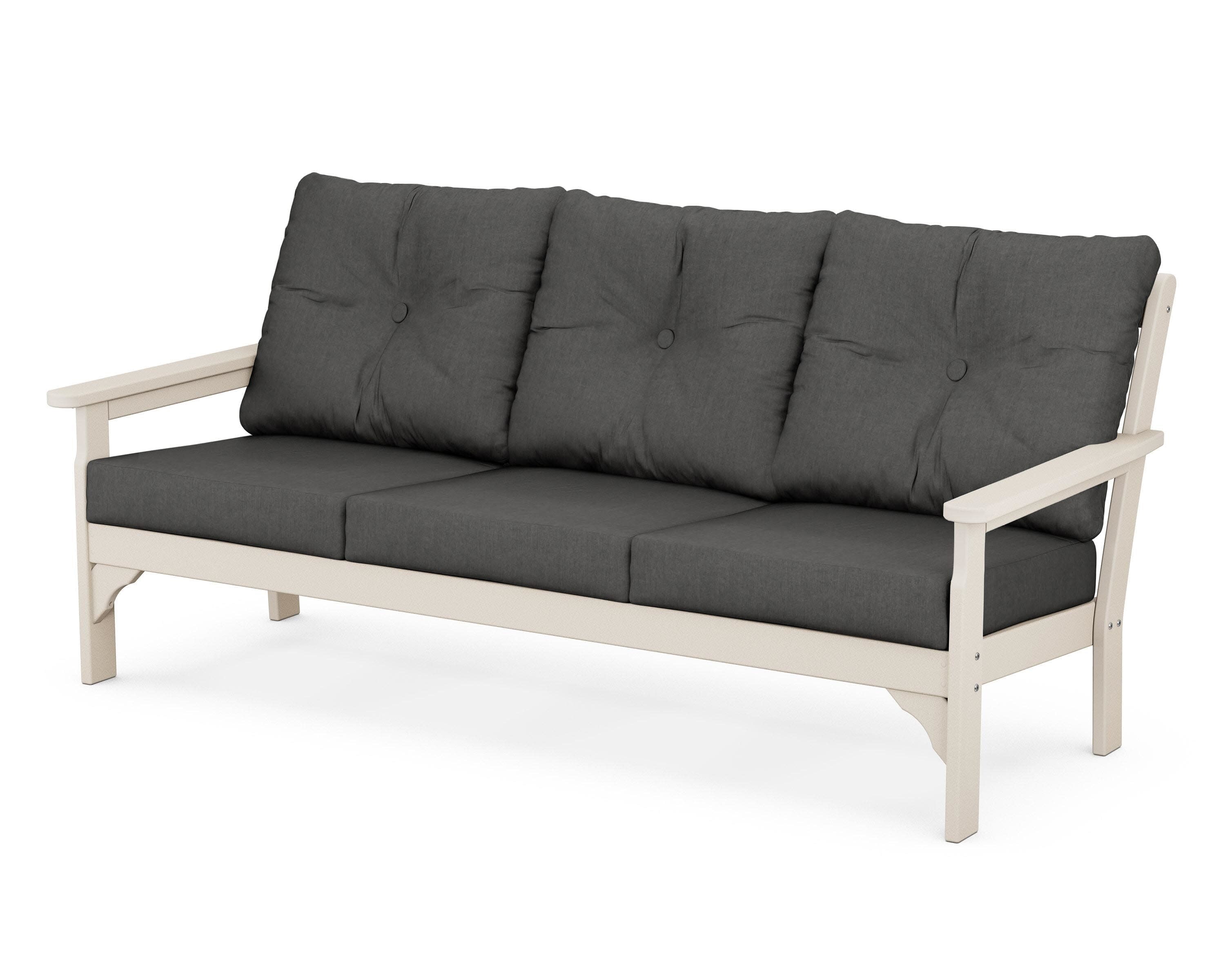Vineyard Deep Seating Sofa in Sand / Spectrum Carbon