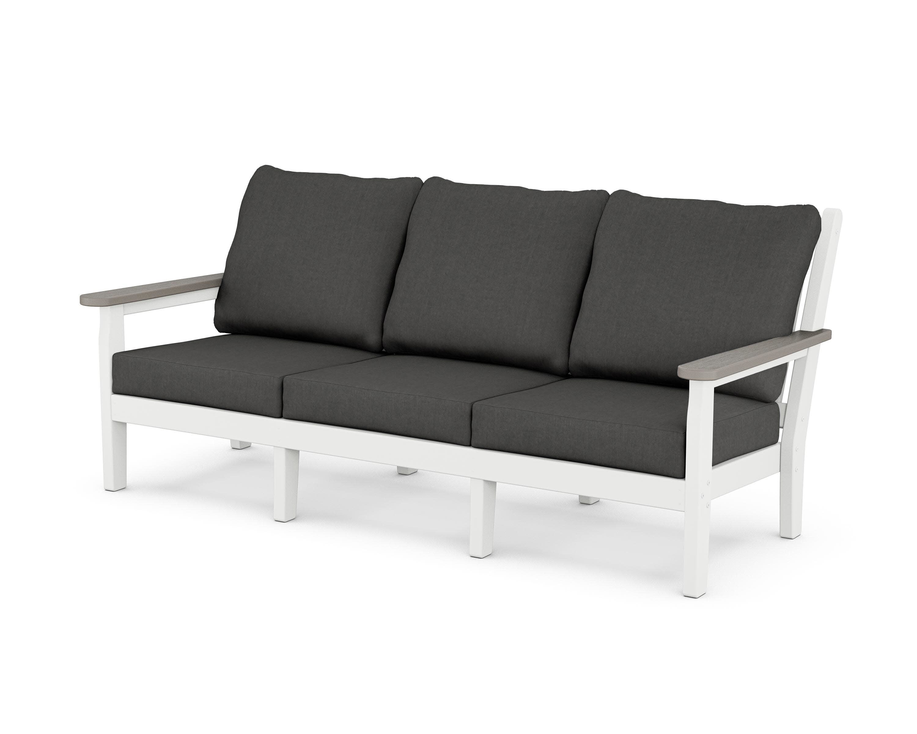 Chippendale Deep Seating Sofa in White / Driftwood / Spectrum Carbon