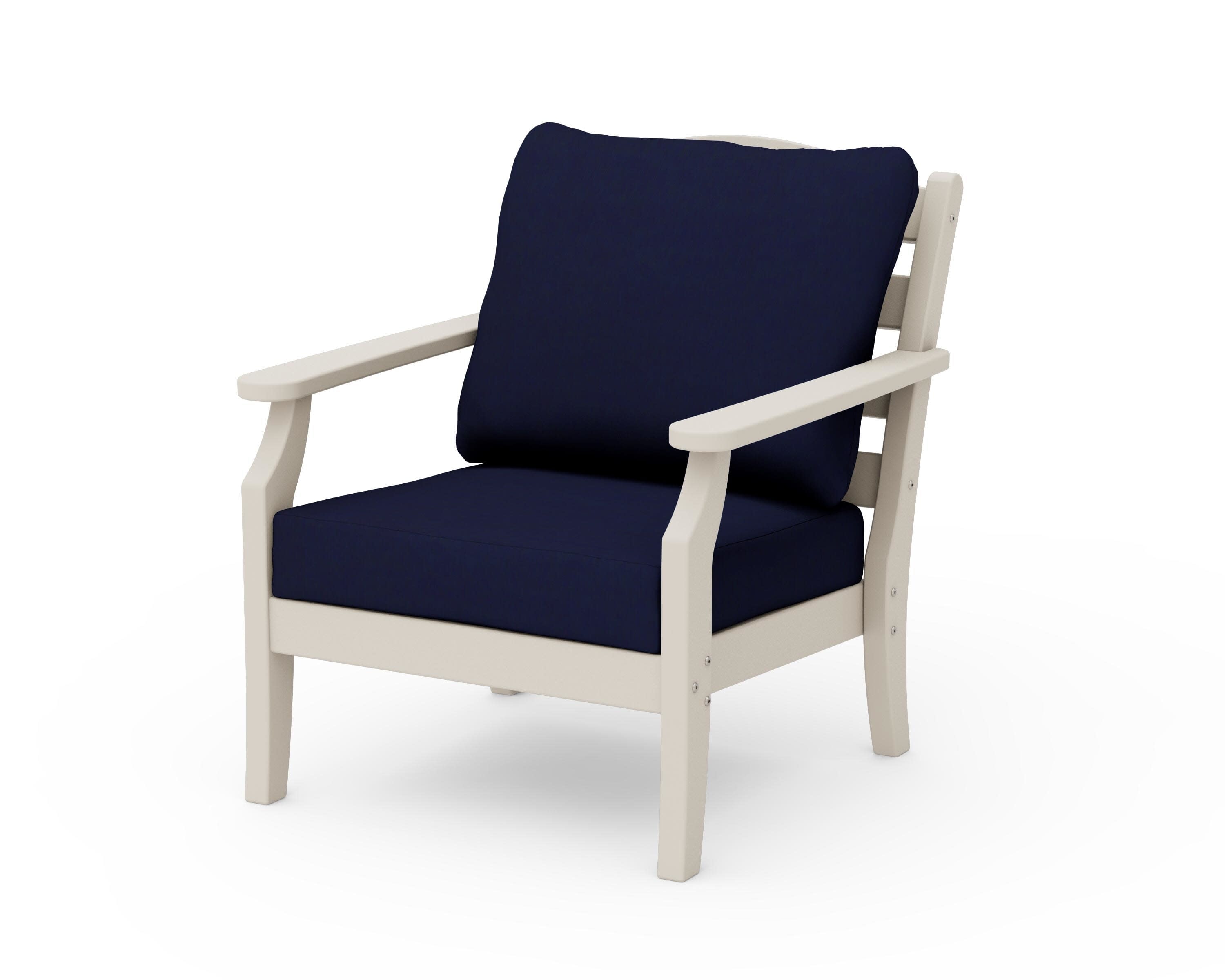 Savannah Deep Seating Chair in Sand / Navy
