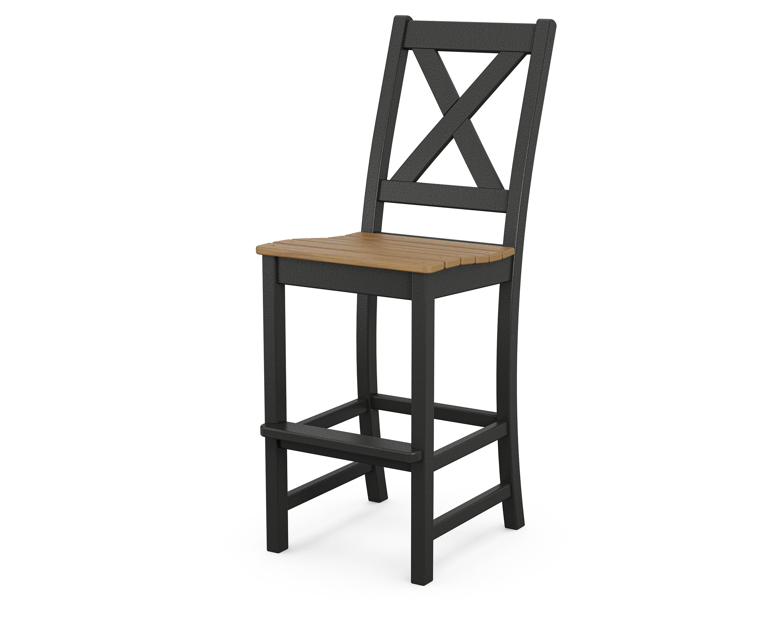 Braxton Bar Side Chair in Black / Natural