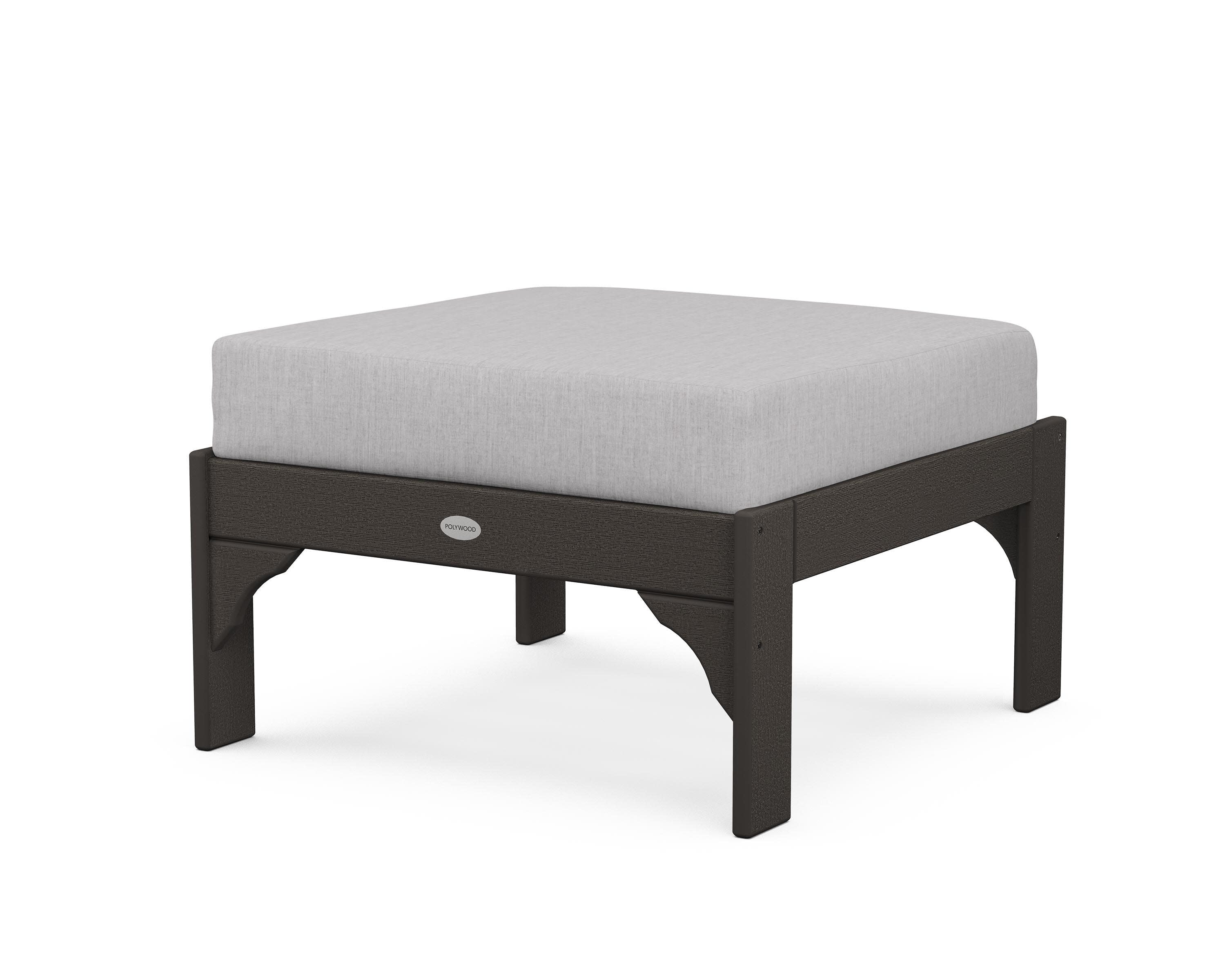 Vineyard Deep Seating Ottoman in Vintage Coffee / Granite