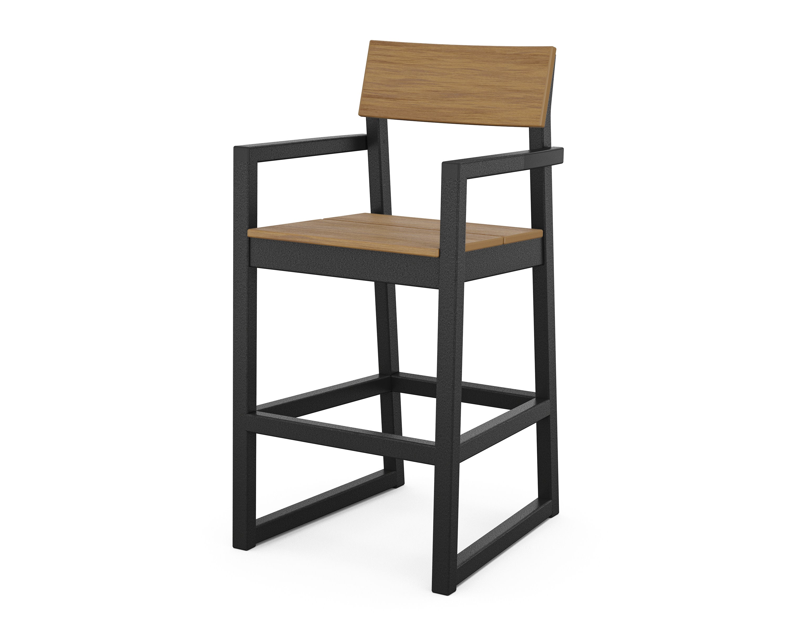 EDGE Bar Arm Chair in Black / Natural