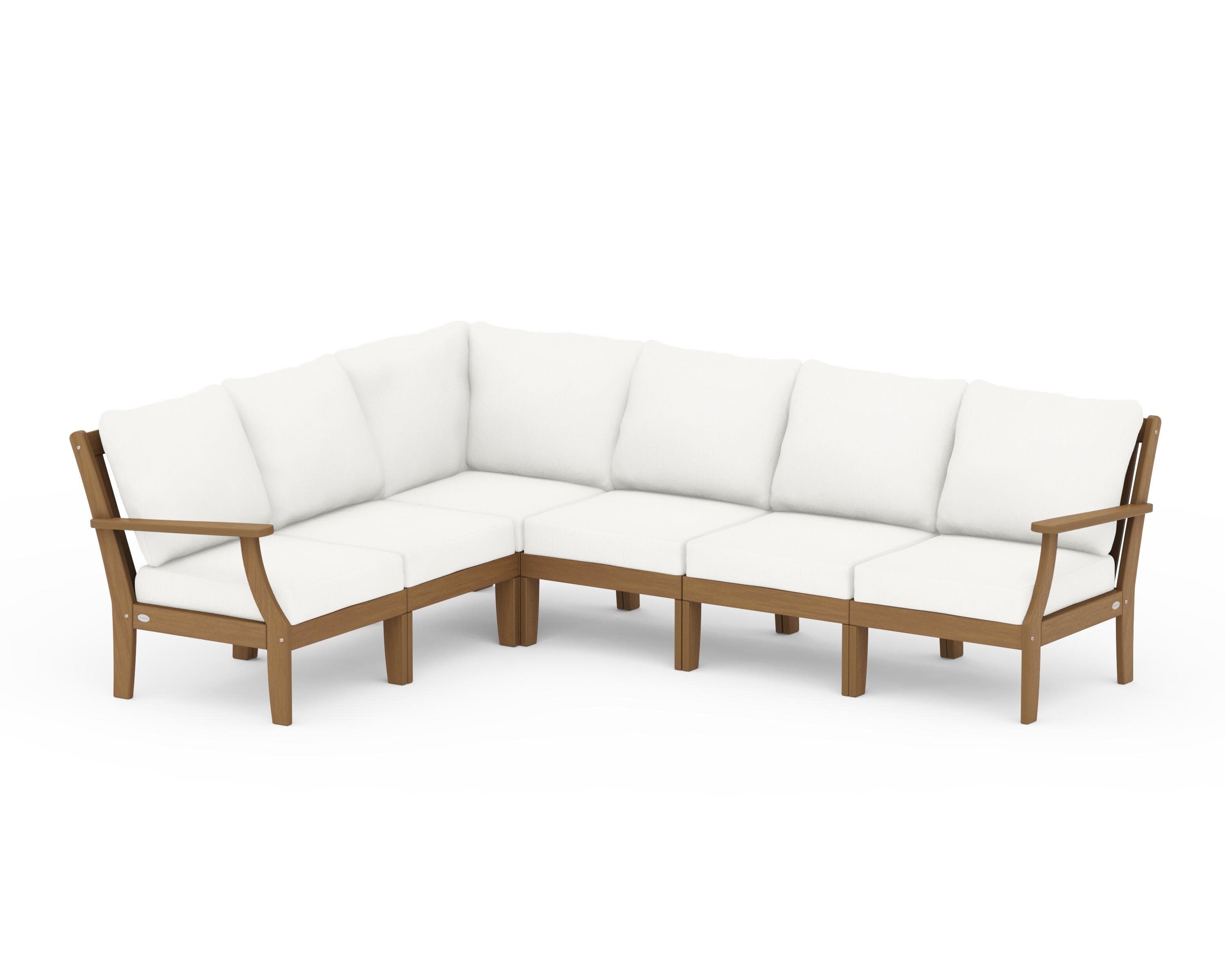 Braxton Modular 6-Piece Deep Seating Set in Natural / Natural Linen