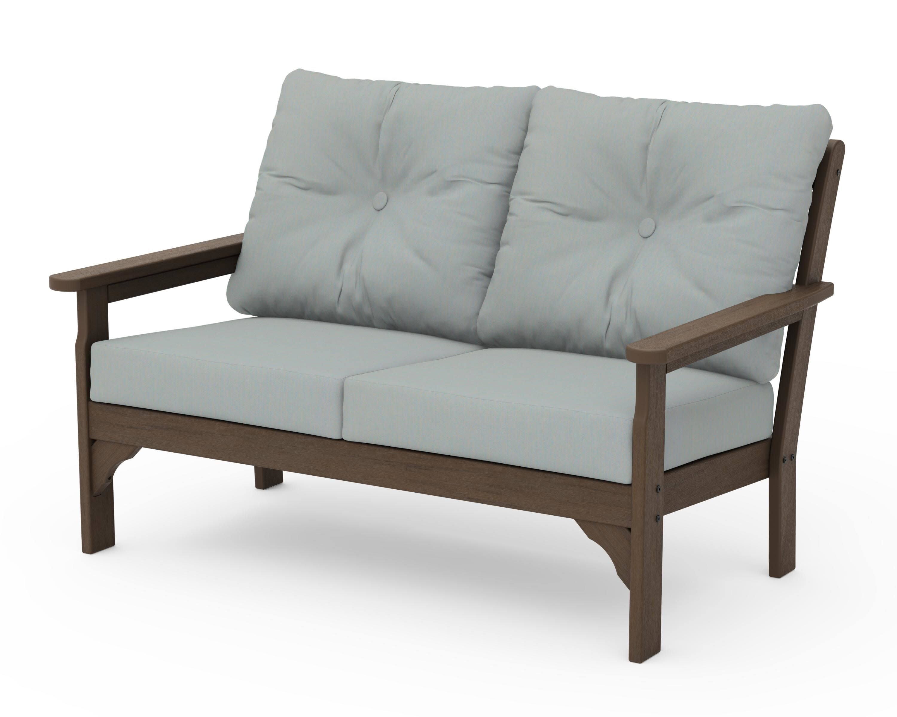 Vineyard Deep Seating Loveseat in Kona / Spa