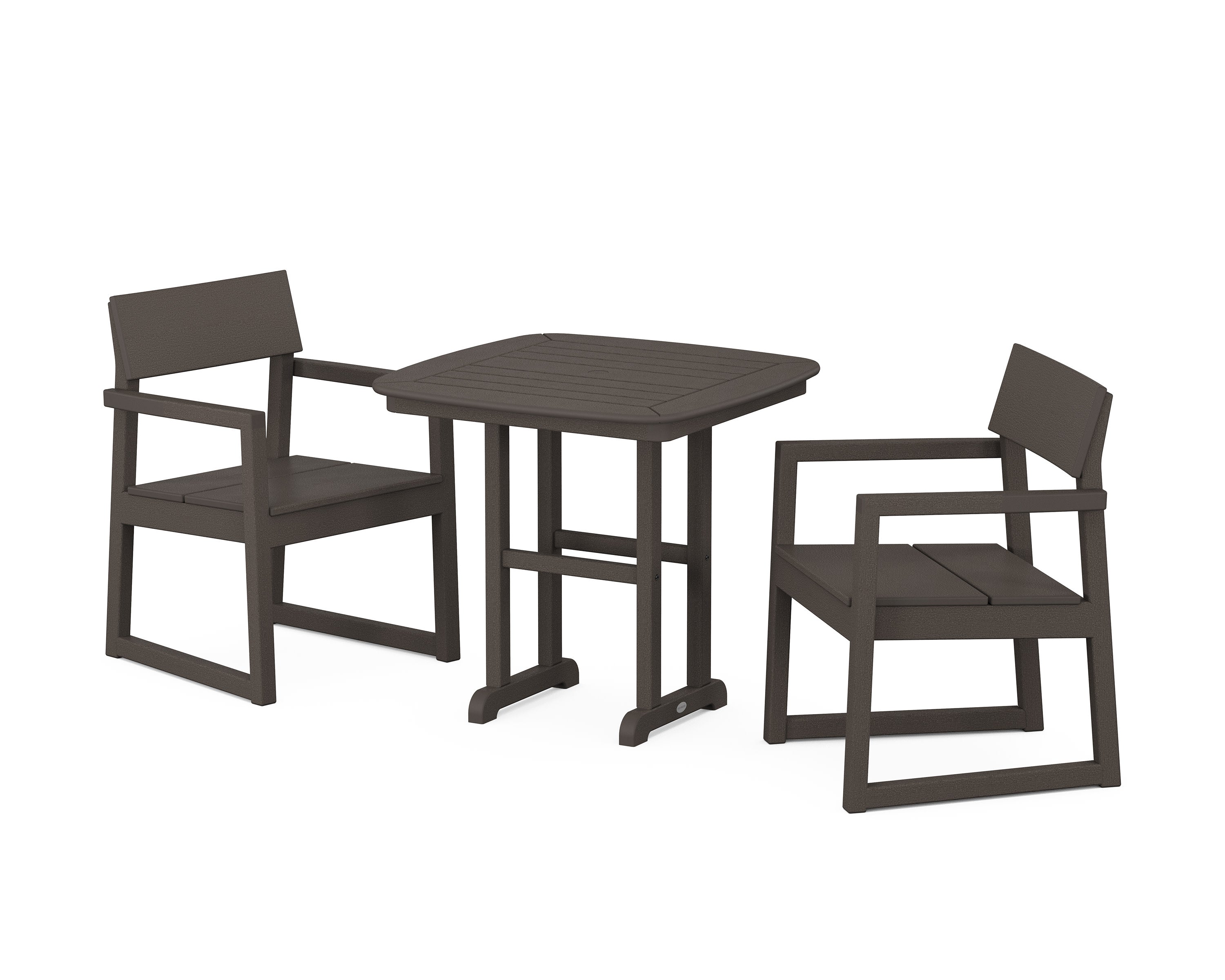 EDGE 3-Piece Dining Set in Vintage Coffee