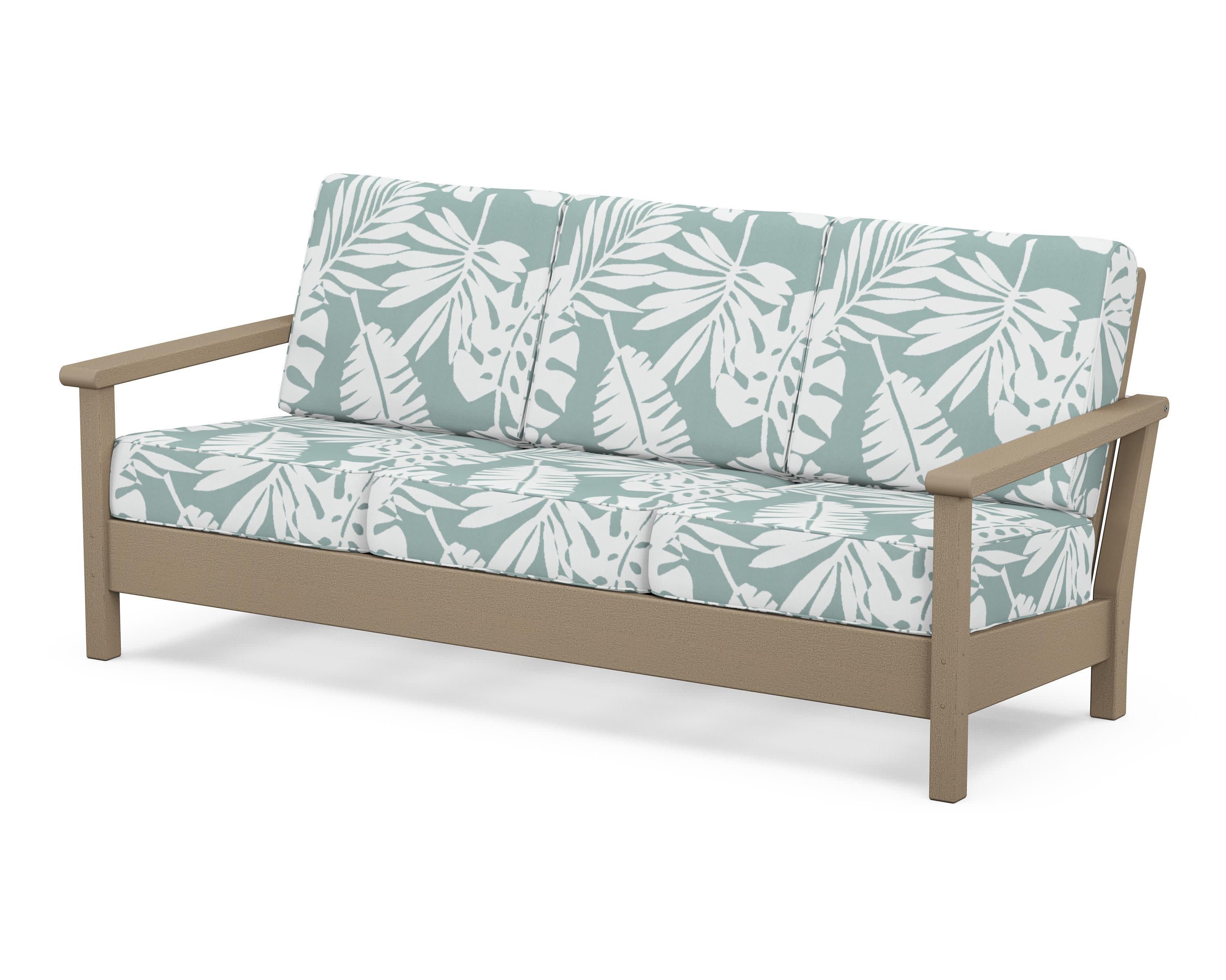 Harbour Deep Seating Sofa in Vintage Sahara / Leaf Glacier Spa