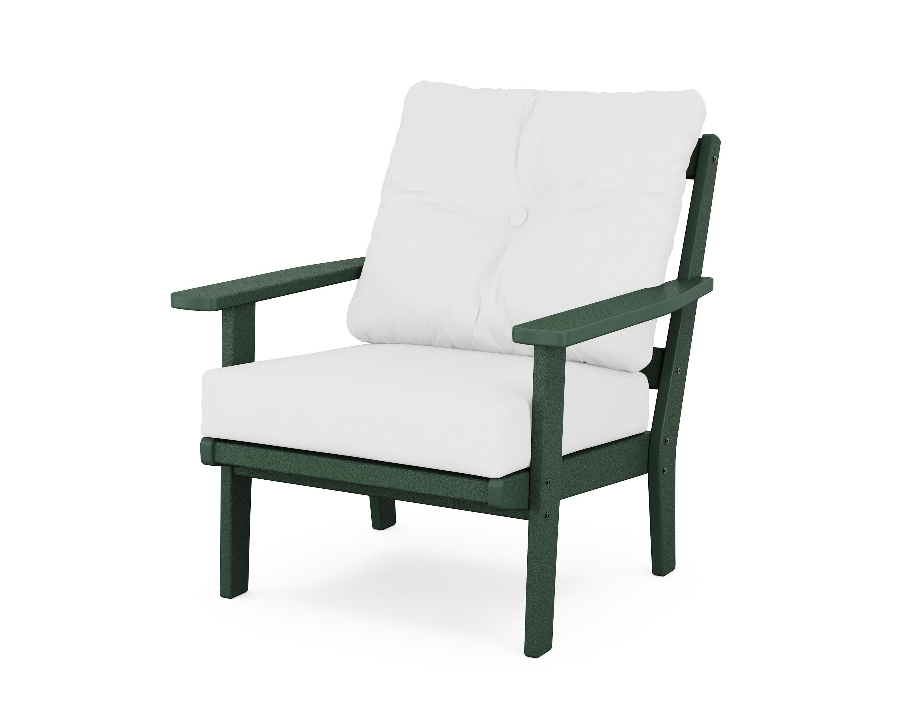 Oxford Deep Seating Chair in Green / Natural