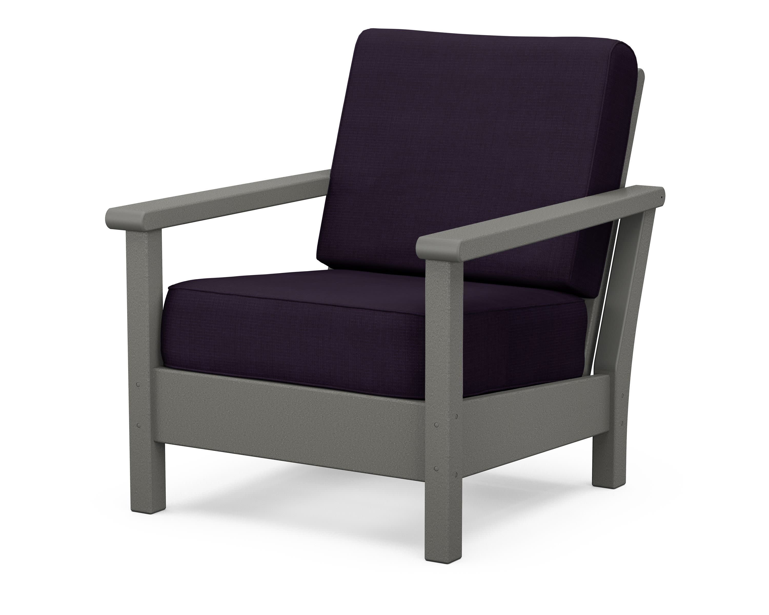 Harbour Deep Seating Chair in Slate Grey / Navy Linen
