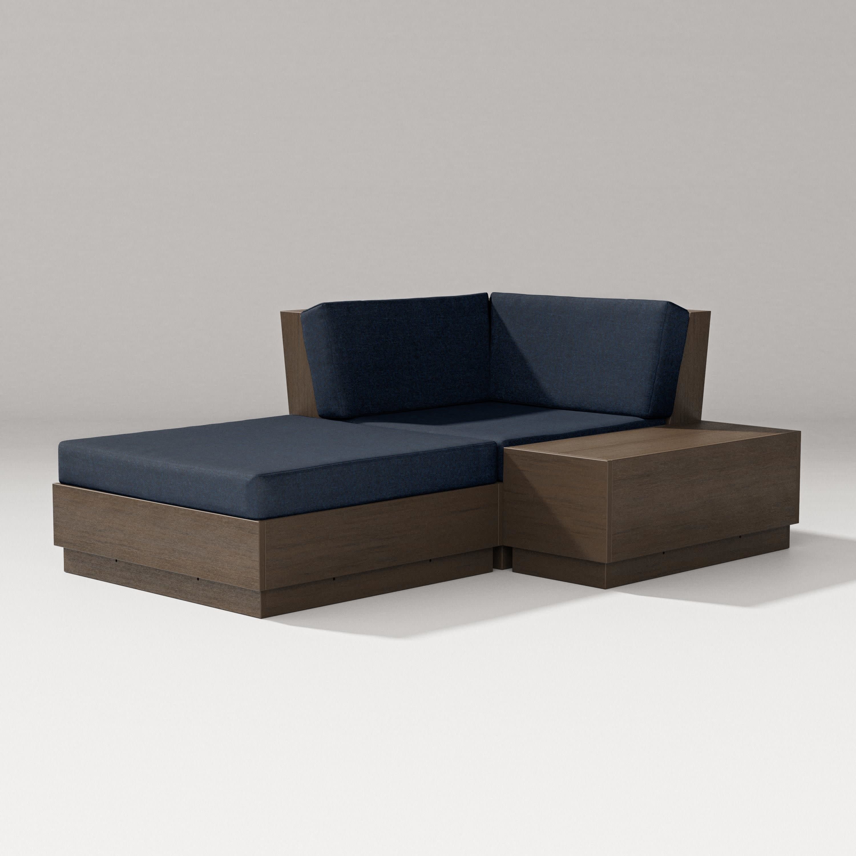 Elevate Corner Chaise in Kona / Marine Indigo