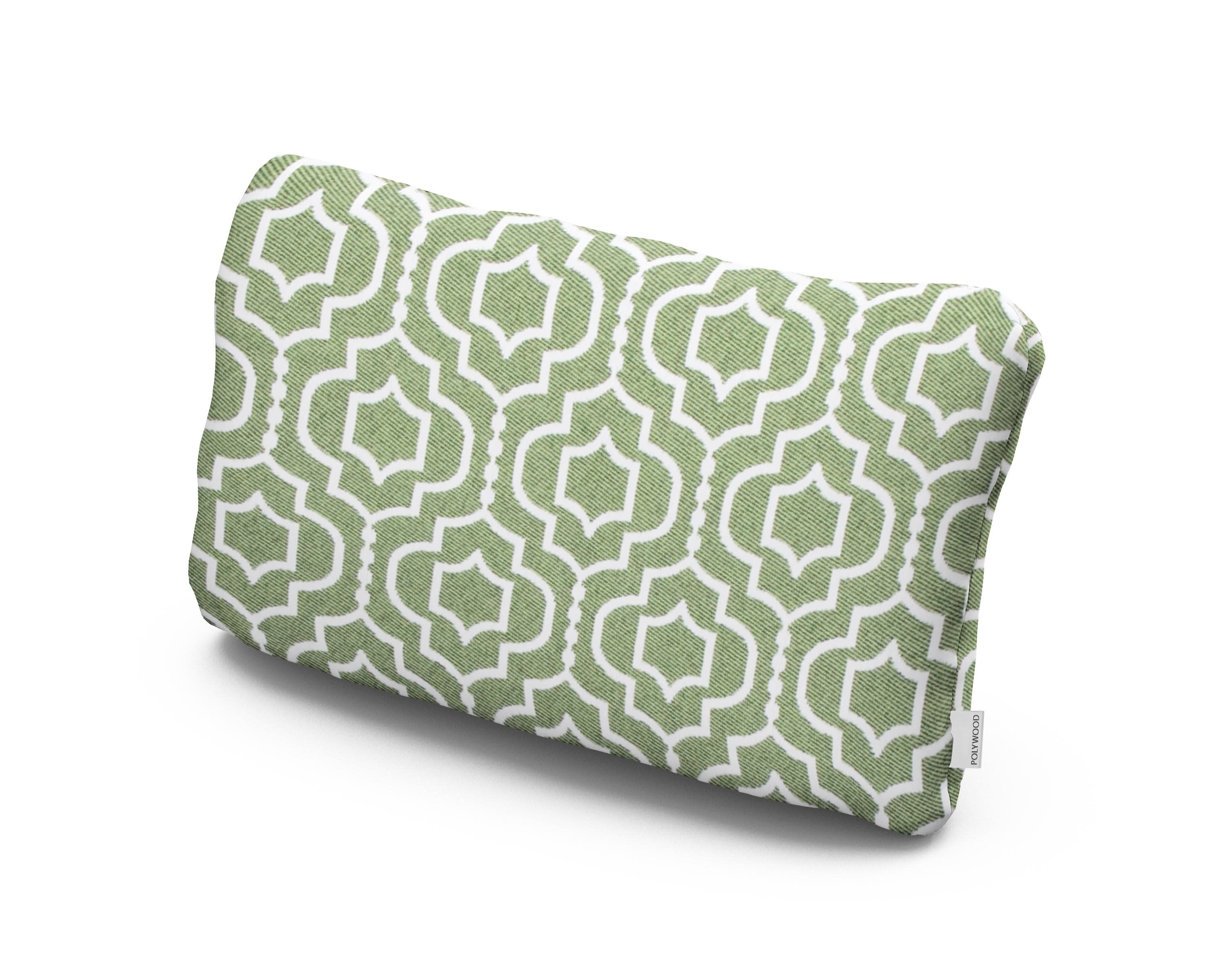 Outdoor Lumbar Pillow in Tensil Moss
