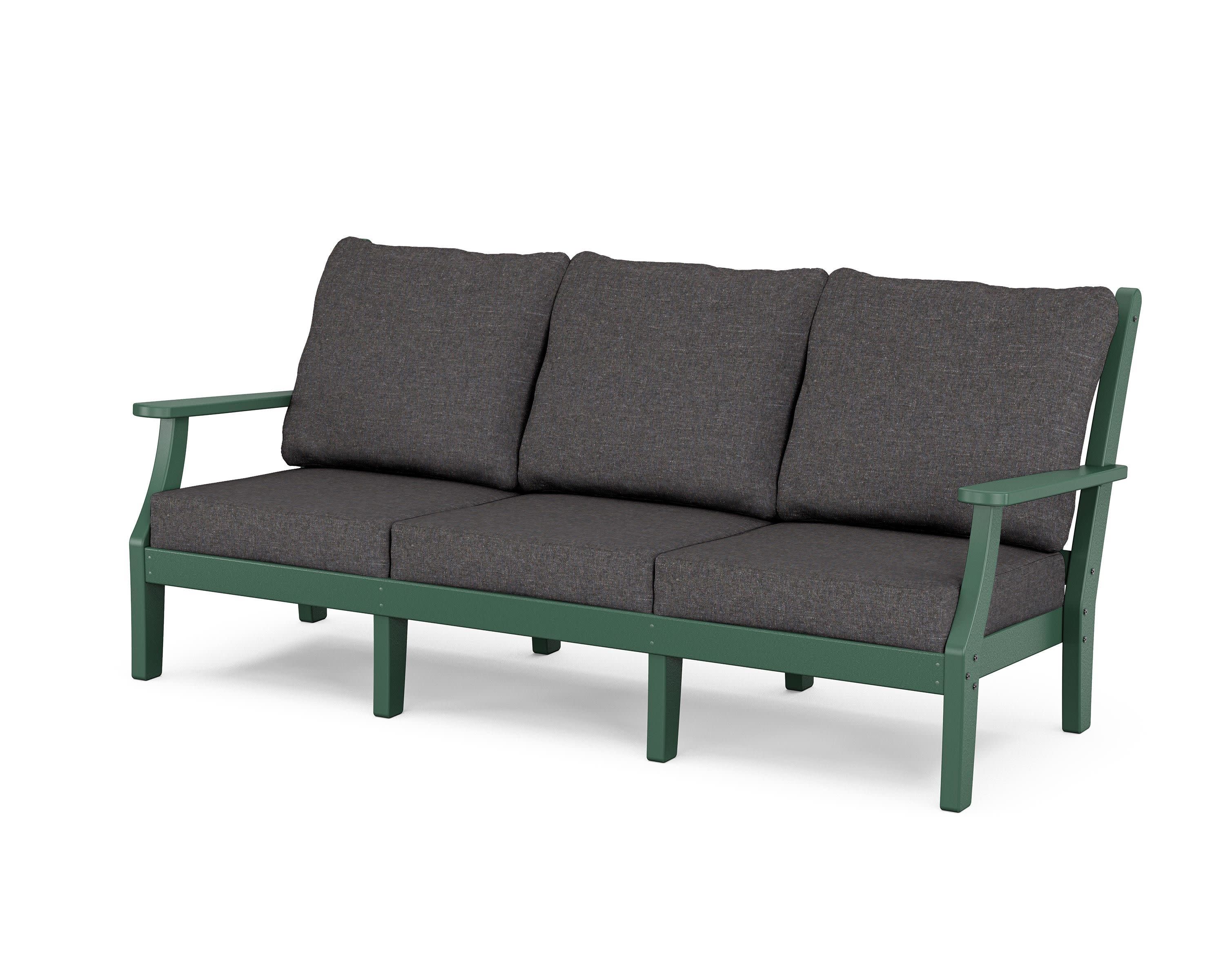 Wovendale Deep Seating Sofa in Green / Ash Charcoal