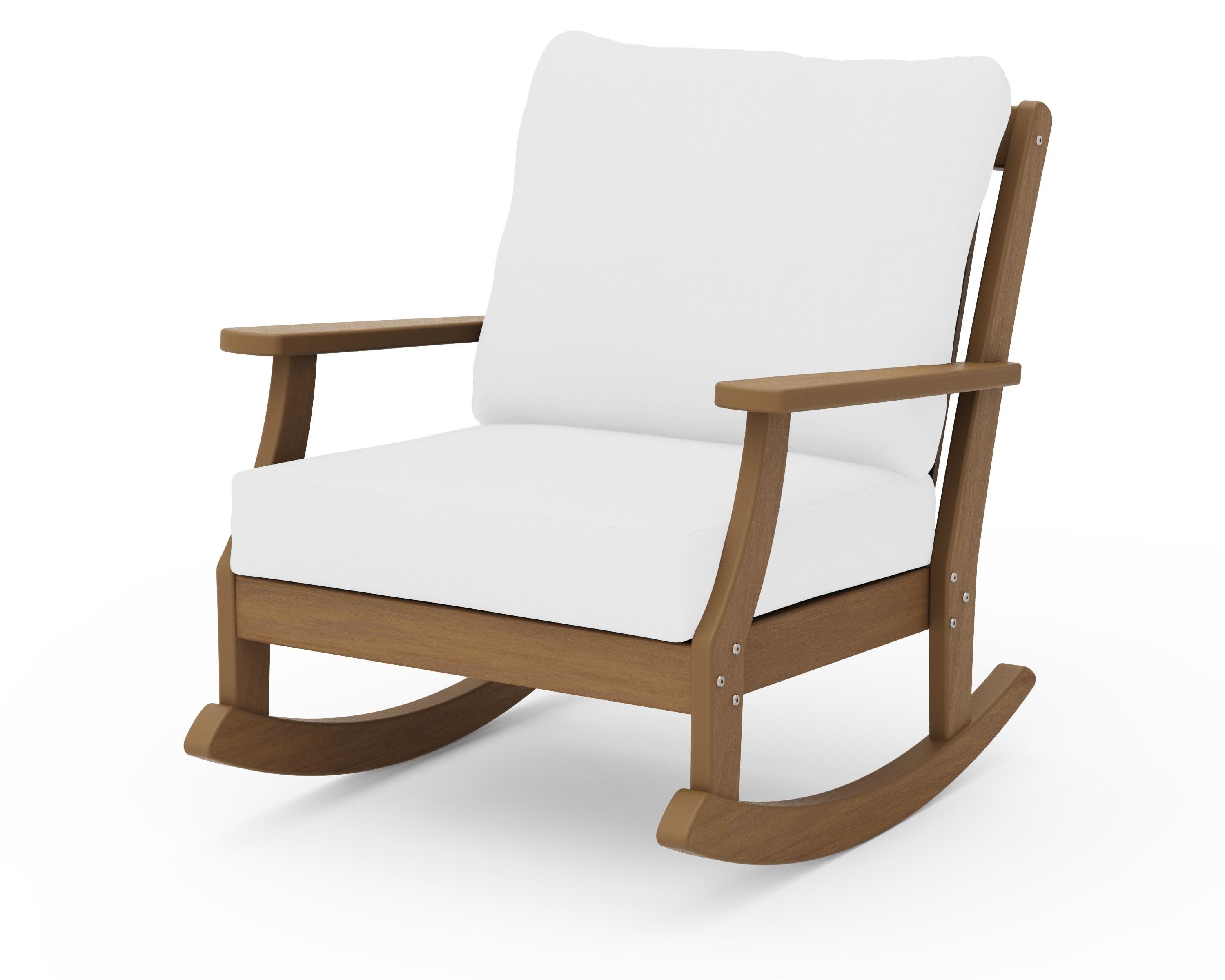 Braxton Deep Seating Rocking Chair in Natural / Natural