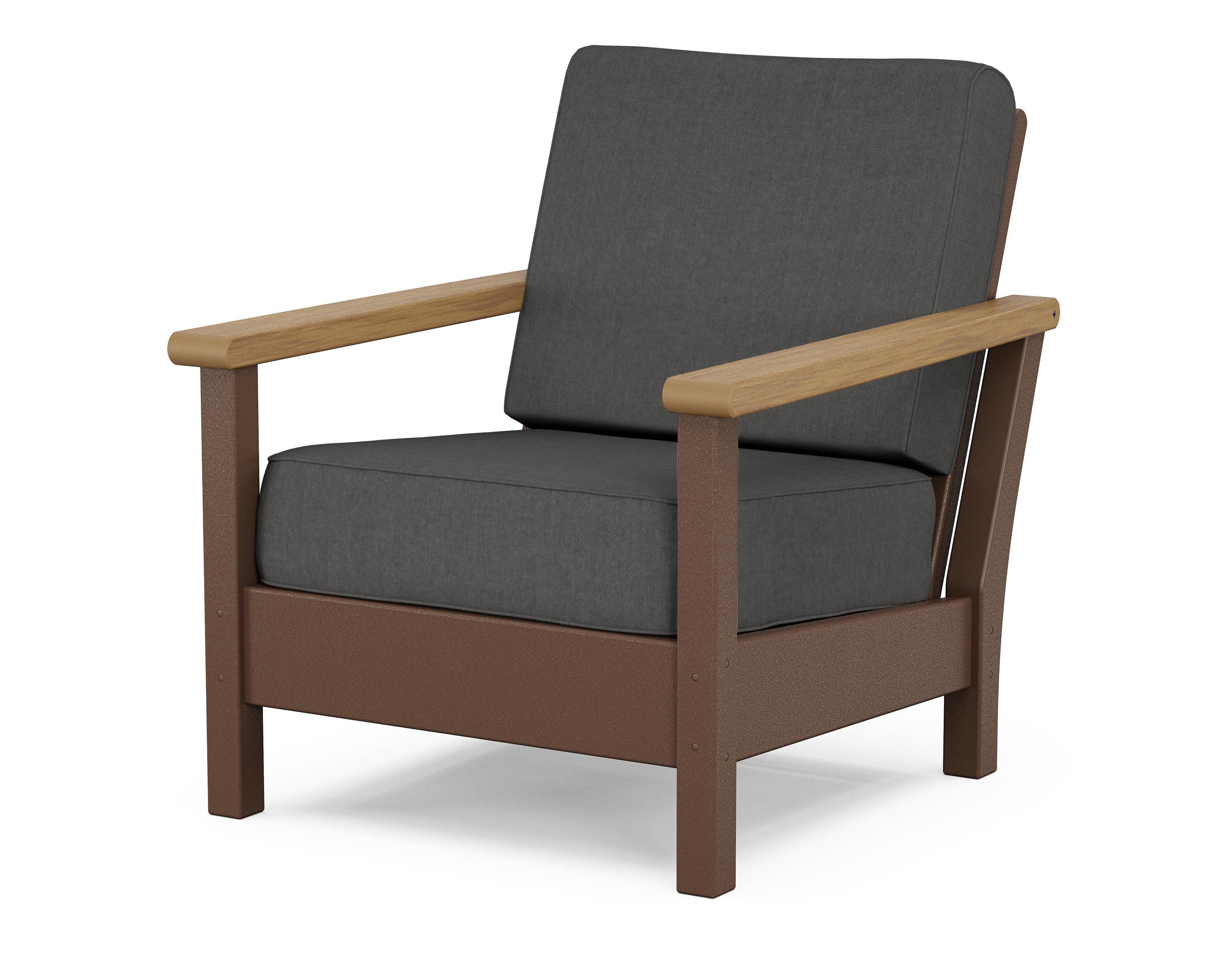 Harbour Deep Seating Chair in Mahogany / Natural / Spectrum Carbon