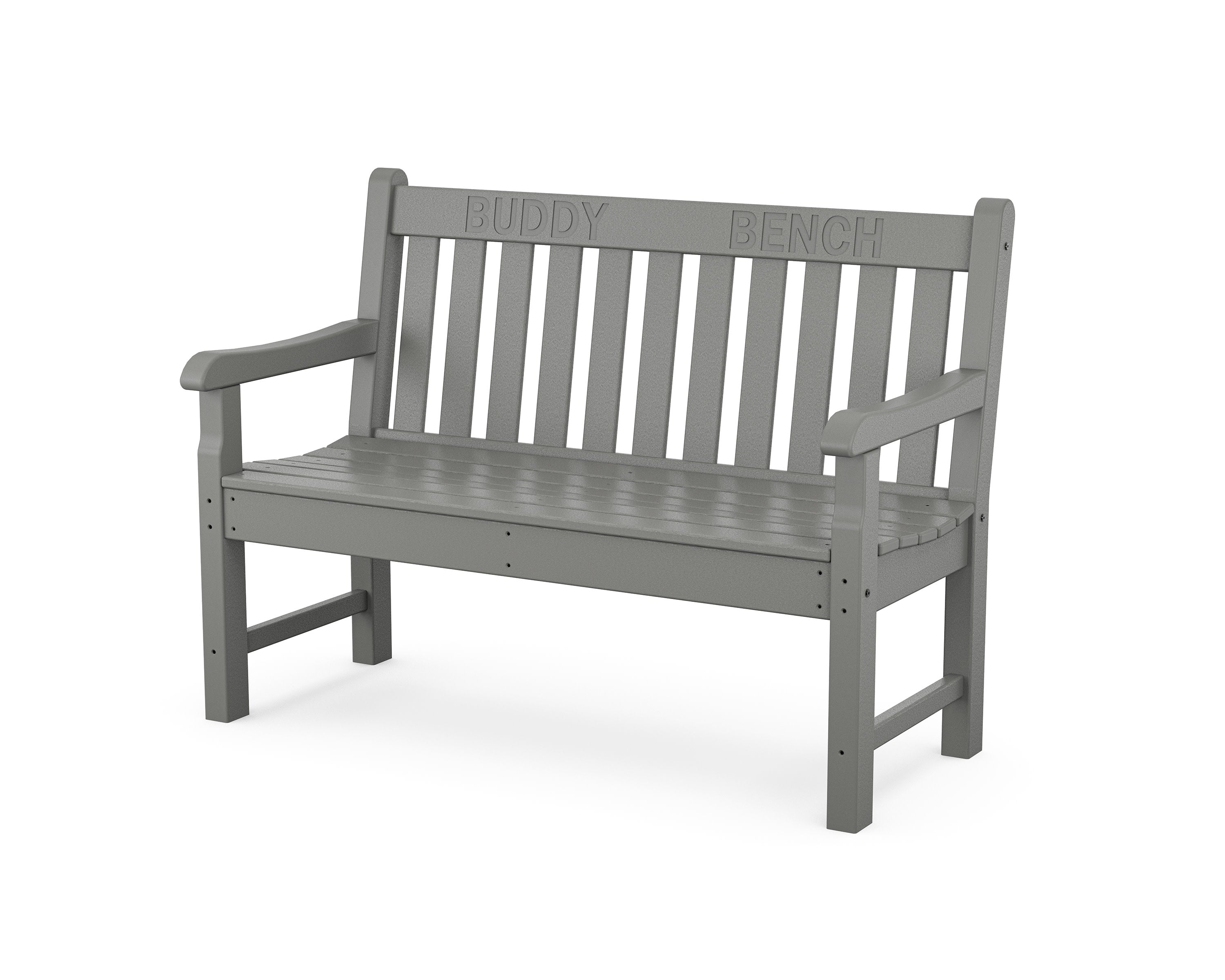 48" Buddy Bench in Slate Grey