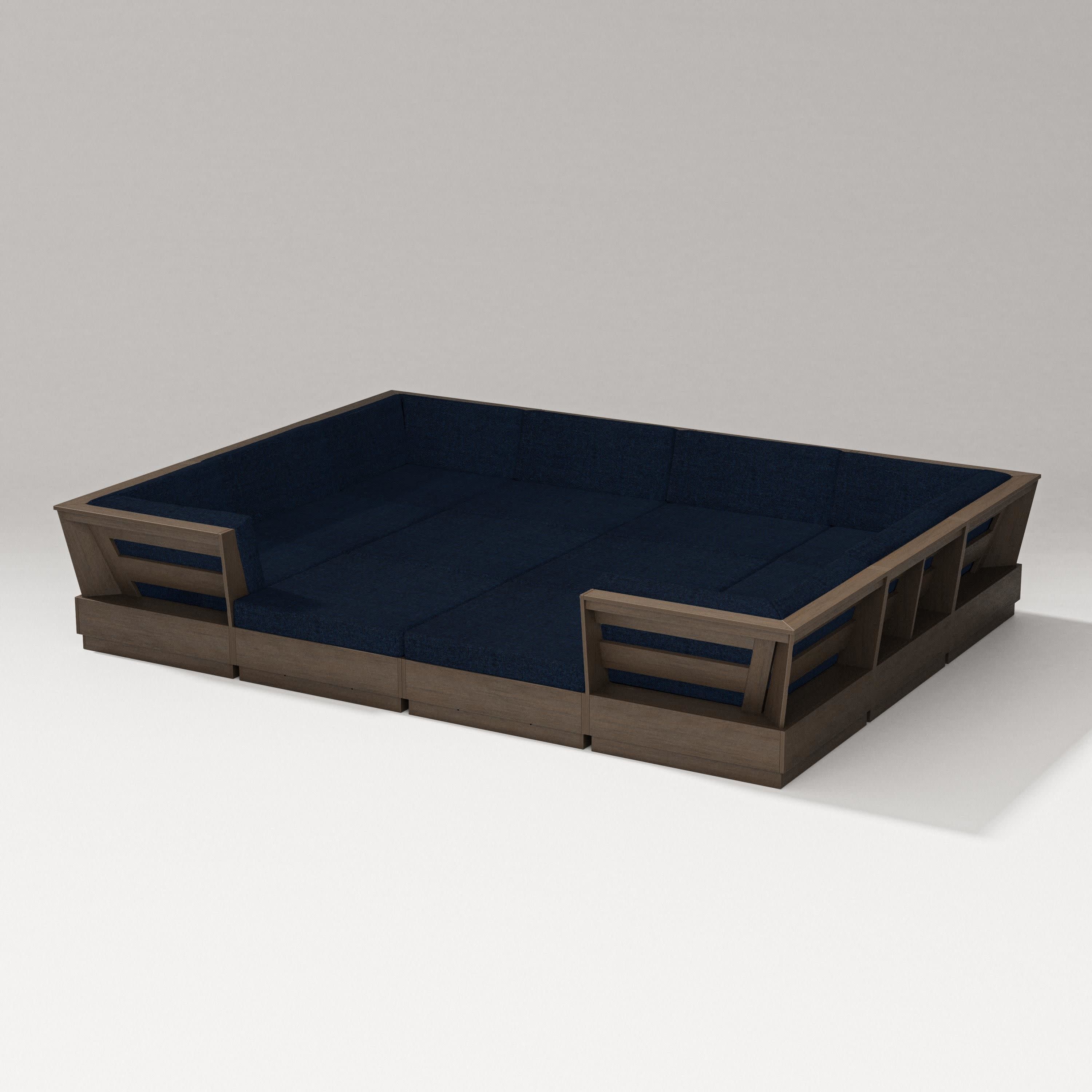 Elevate 12-Piece Pit Sectional in Kona / Marine Indigo