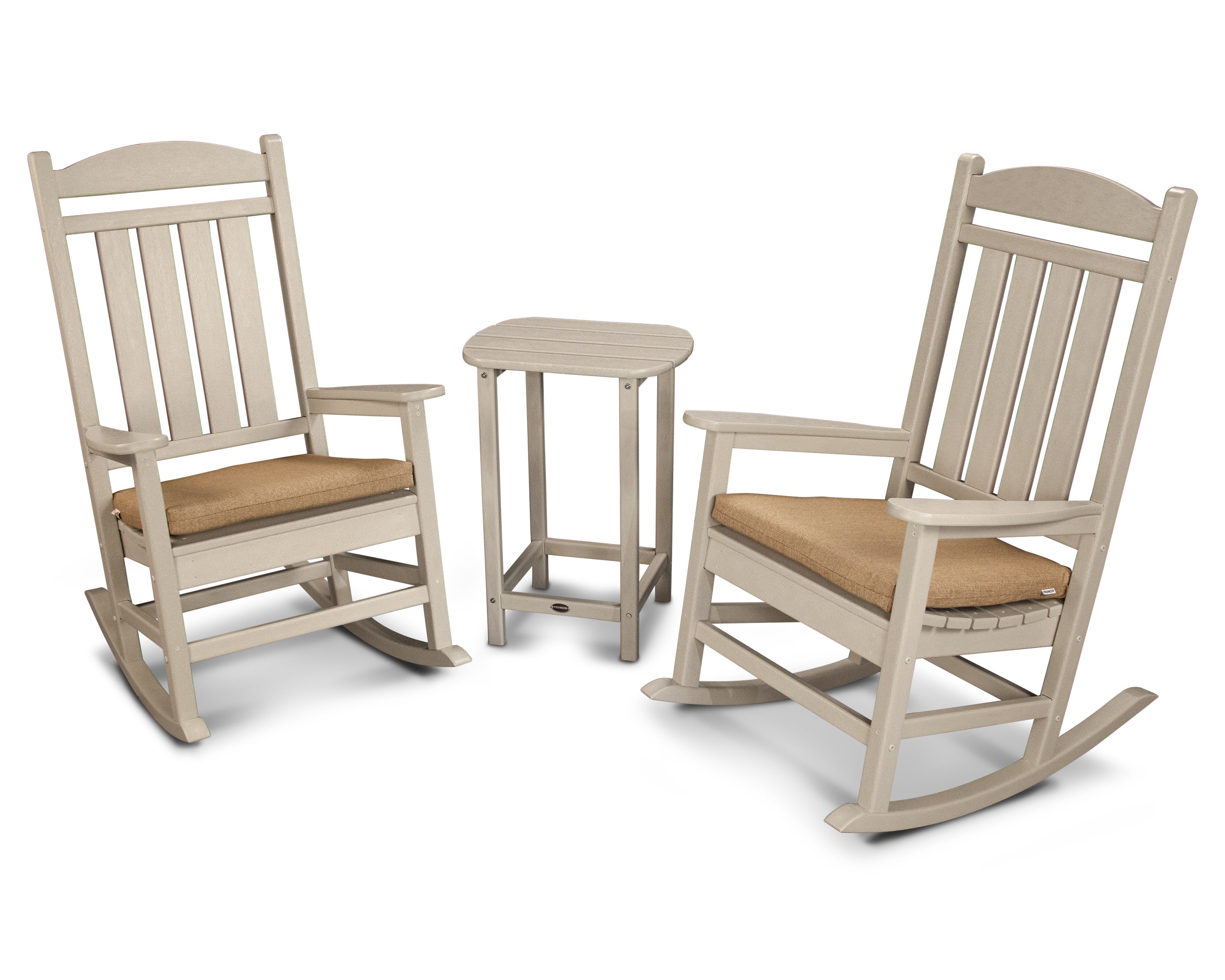 Presidential 3-Piece Rocker with Seat Cushions in Sand / Sesame