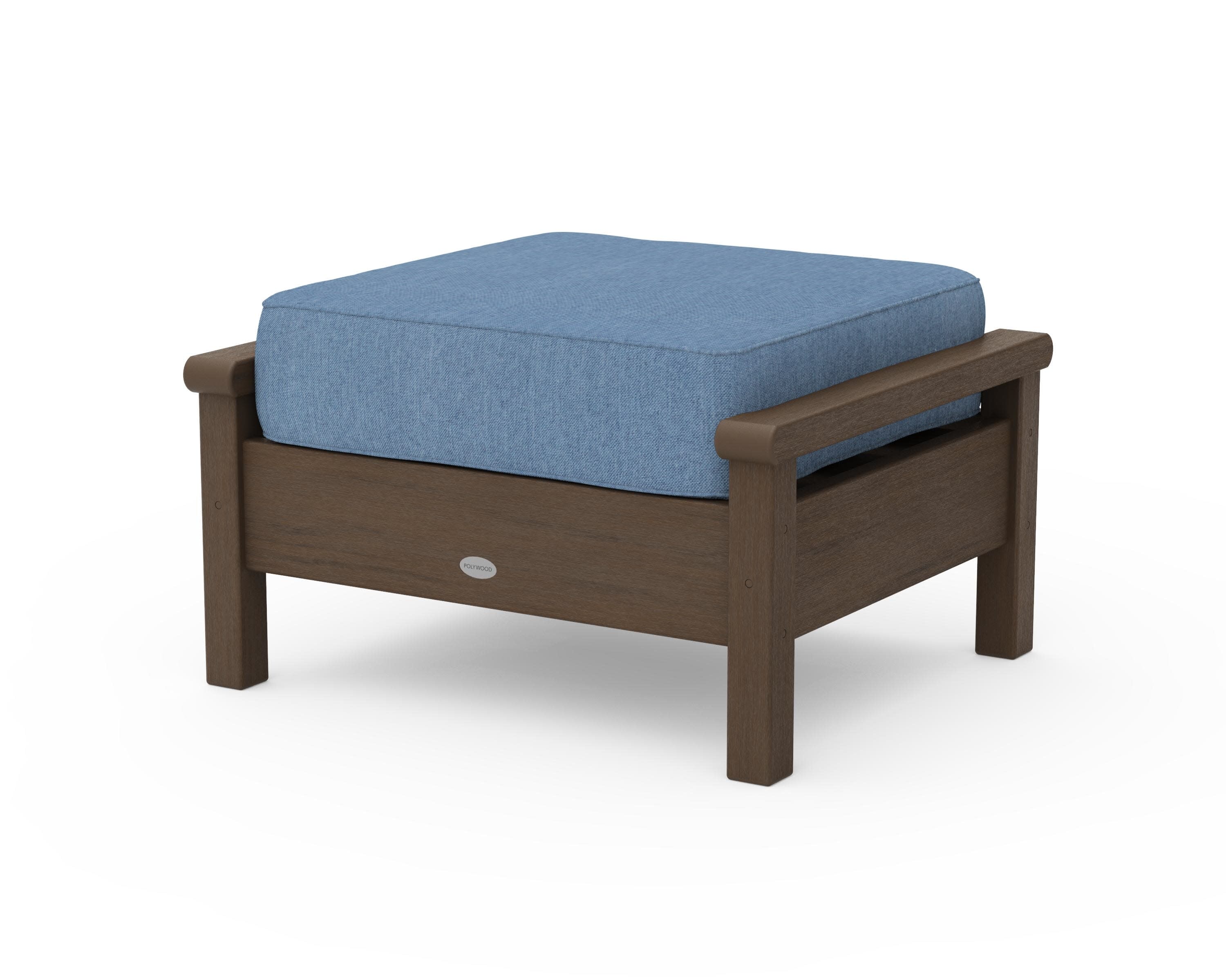 Harbour Deep Seating Ottoman in Kona / Sky Blue