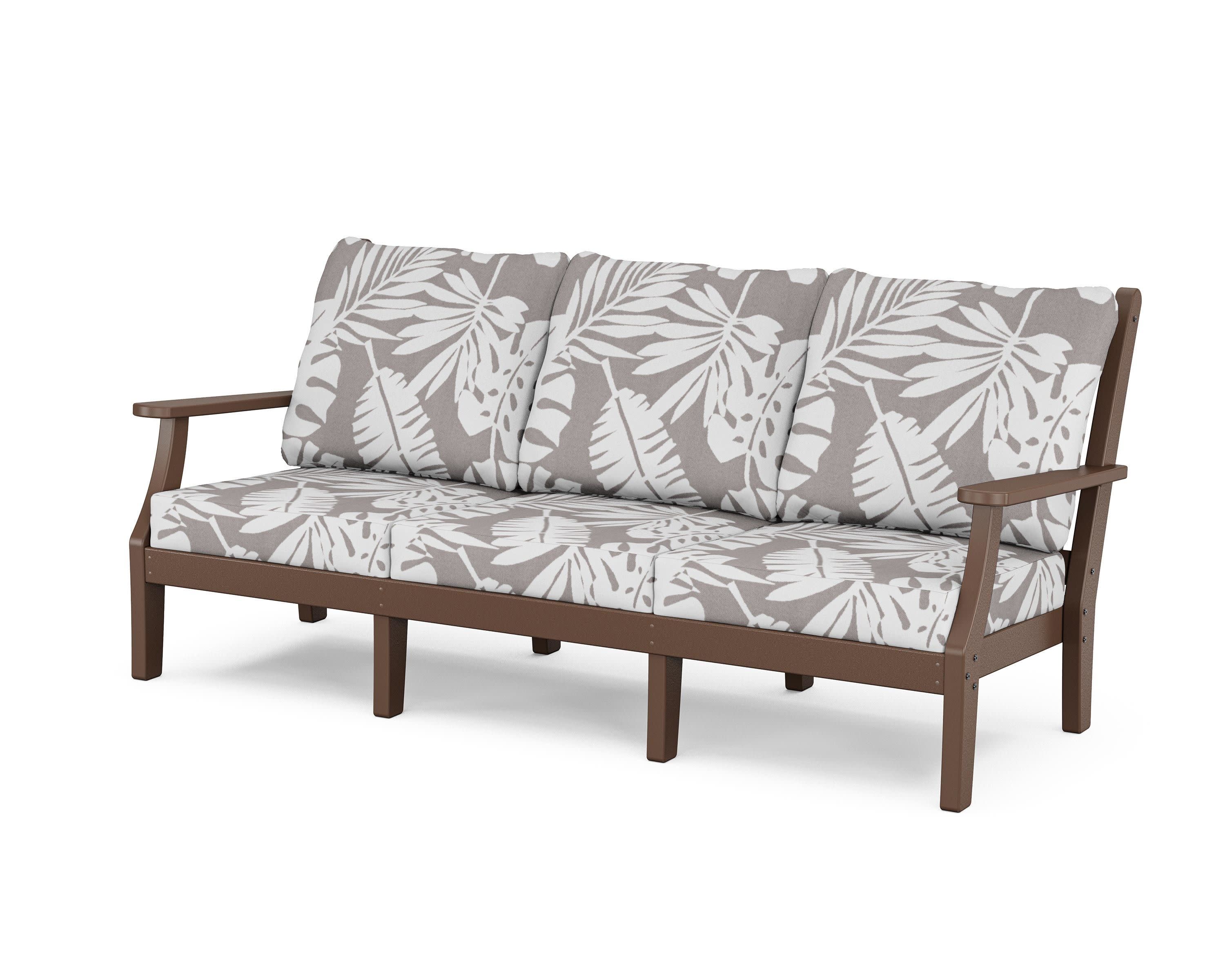 Wovendale Deep Seating Sofa in Mahogany / Leaf Grey Mist