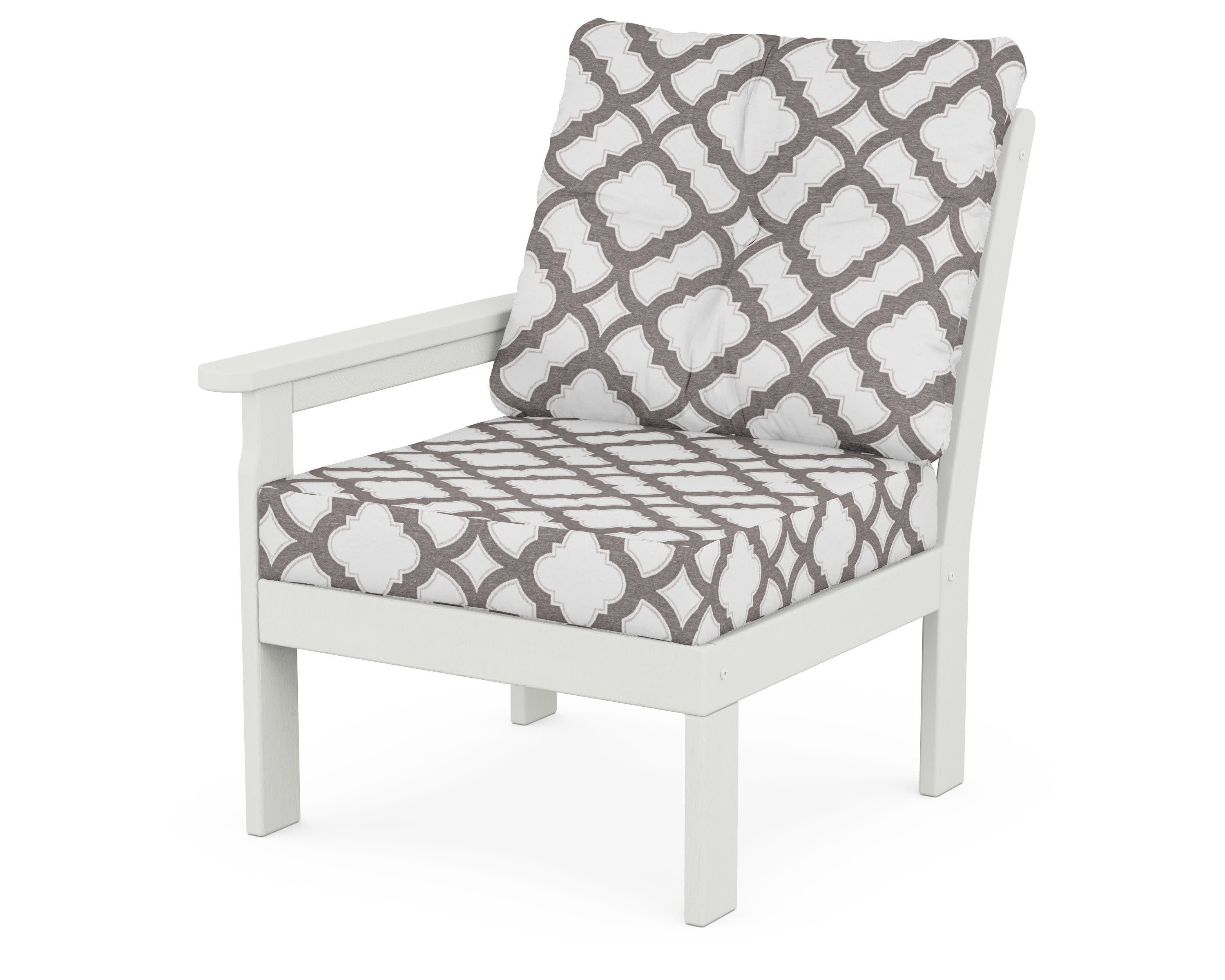 Vineyard Modular Left Arm Chair in Vintage White / Trellis Grey Mist