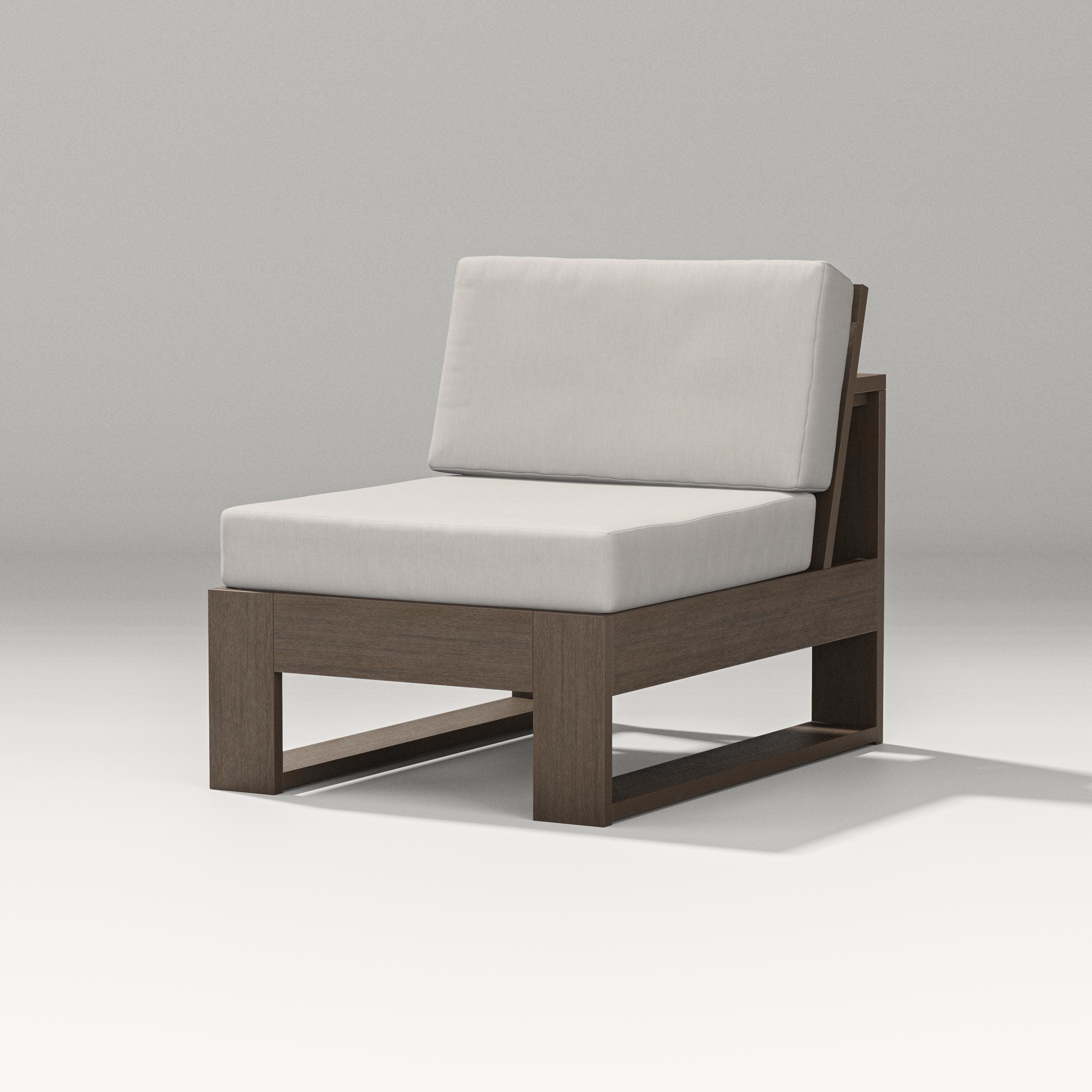 Latitude Modular Armless Chair in Kona / Cast Ash