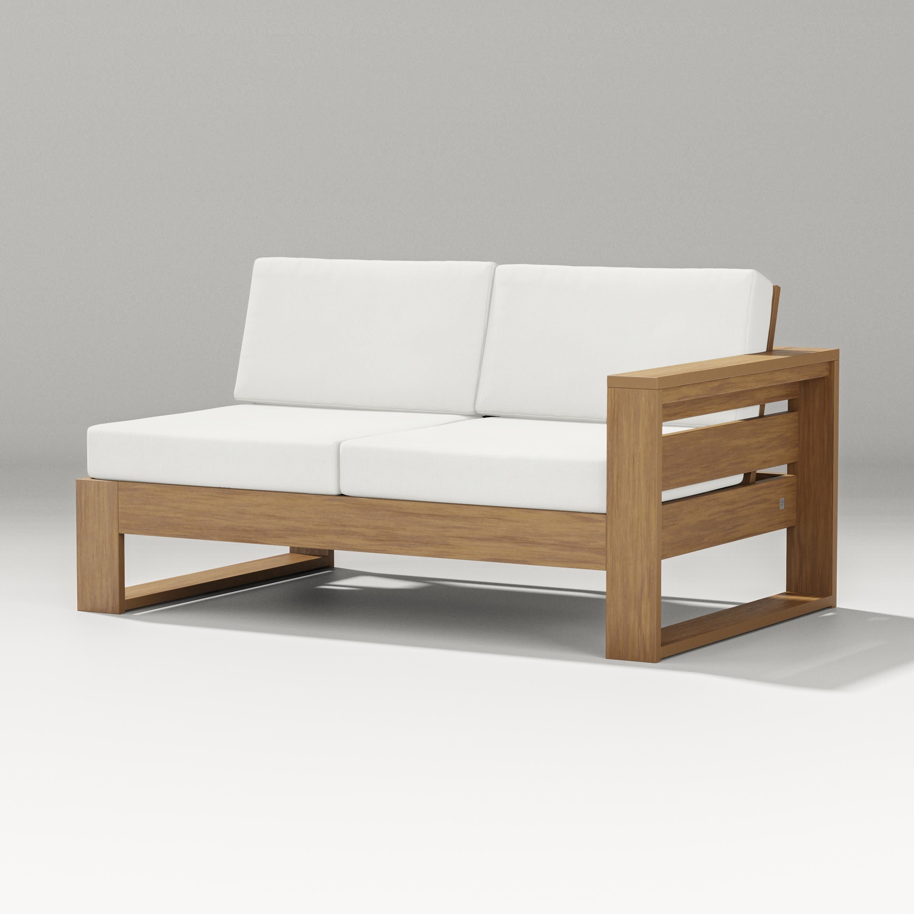 Latitude Modular Right Arm Loveseat in Natural / Natural Linen