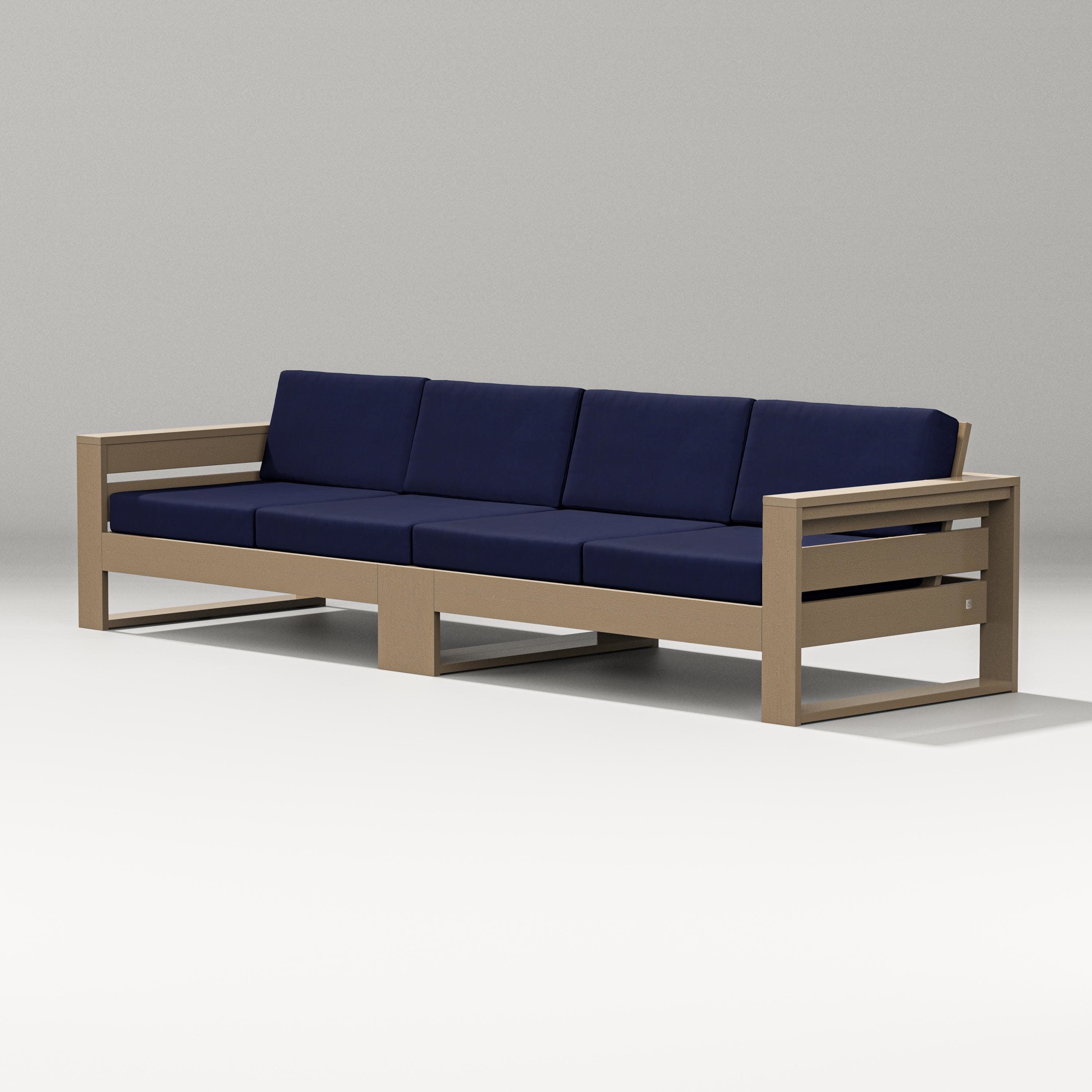 Latitude Straight Sectional in Vintage Sahara / Navy