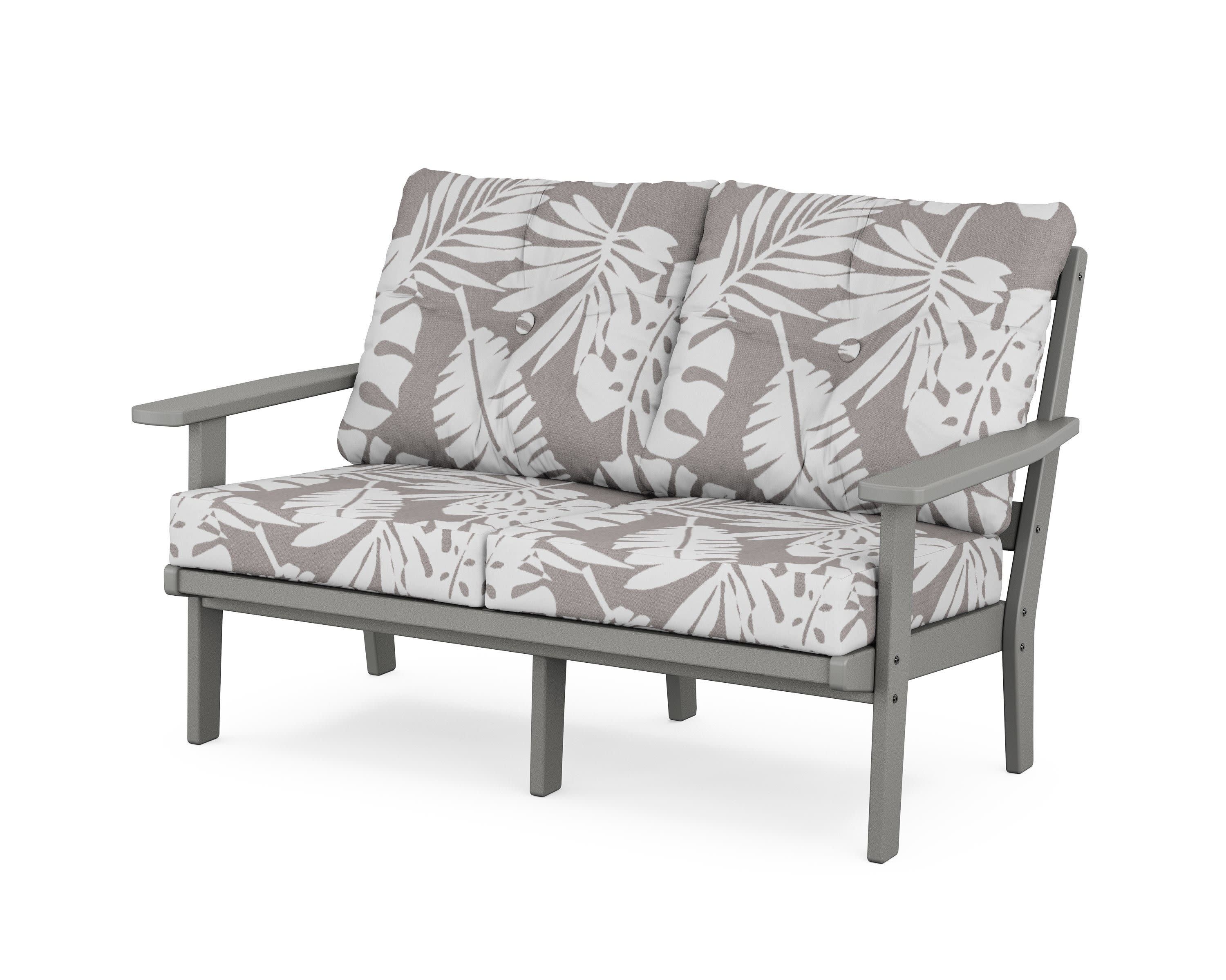 Oxford Deep SeatingLoveseat in Slate Grey / Leaf Grey Mist
