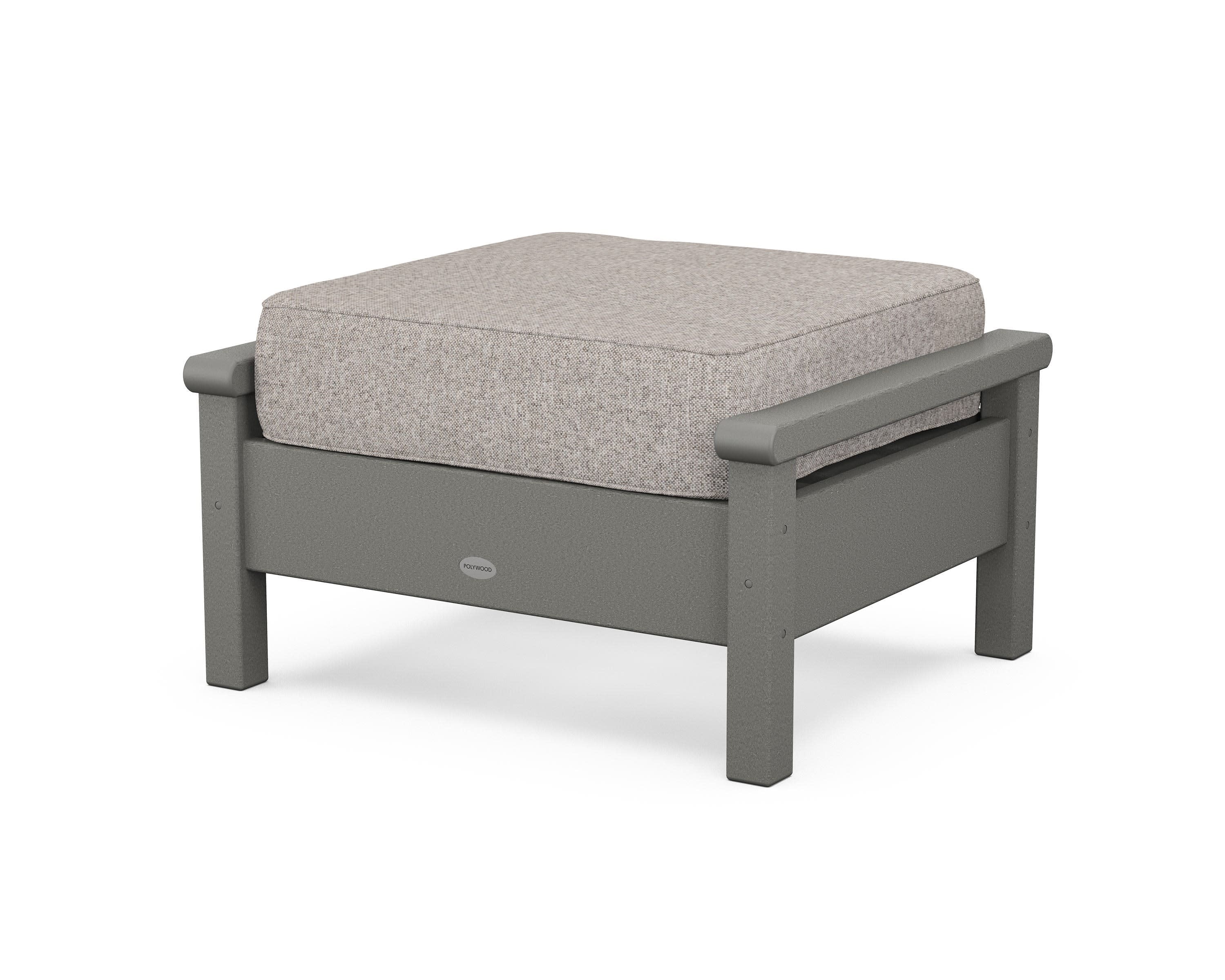 Harbour Deep Seating Ottoman in Slate Grey / Weathered Tweed