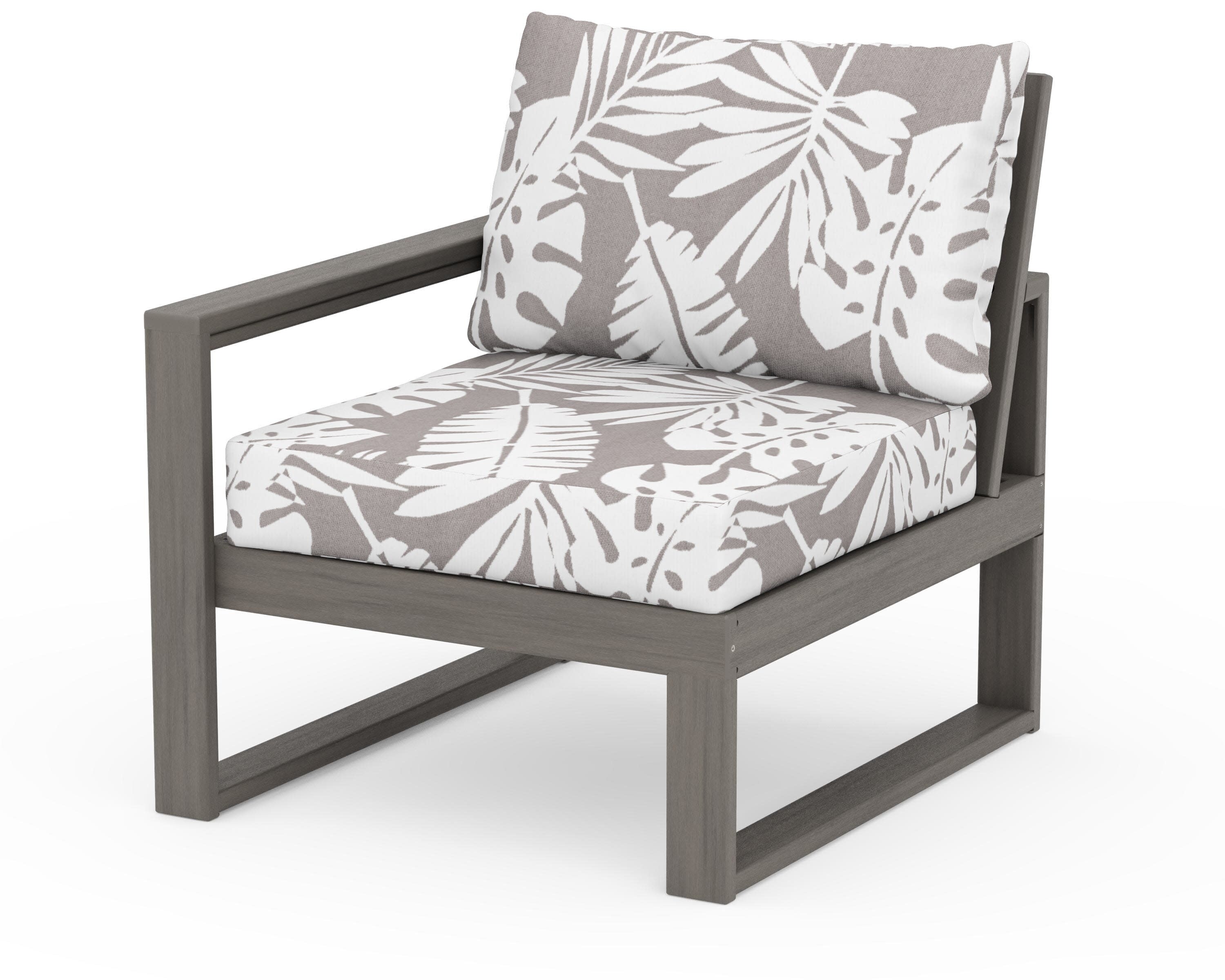 EDGE Modular Left Arm Chair in Driftwood / Leaf Grey Mist