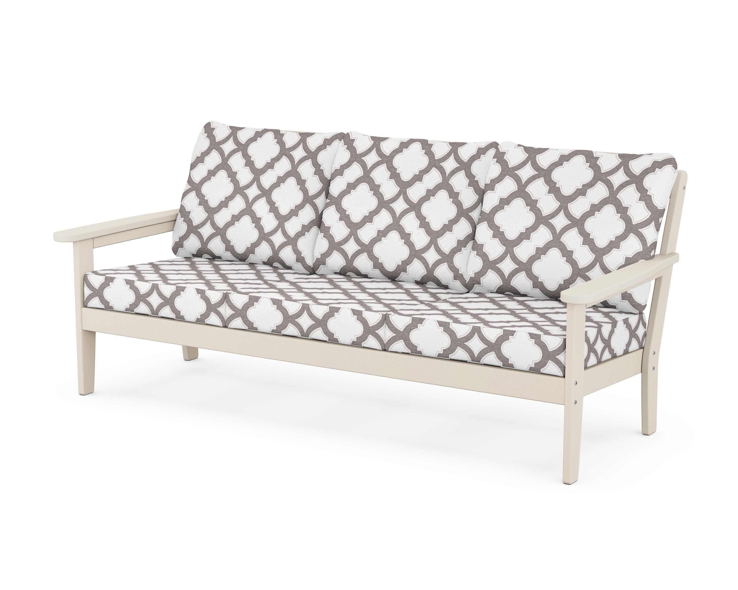 Cottage Deep Seating Sofa in Sand / Trellis Grey Mist