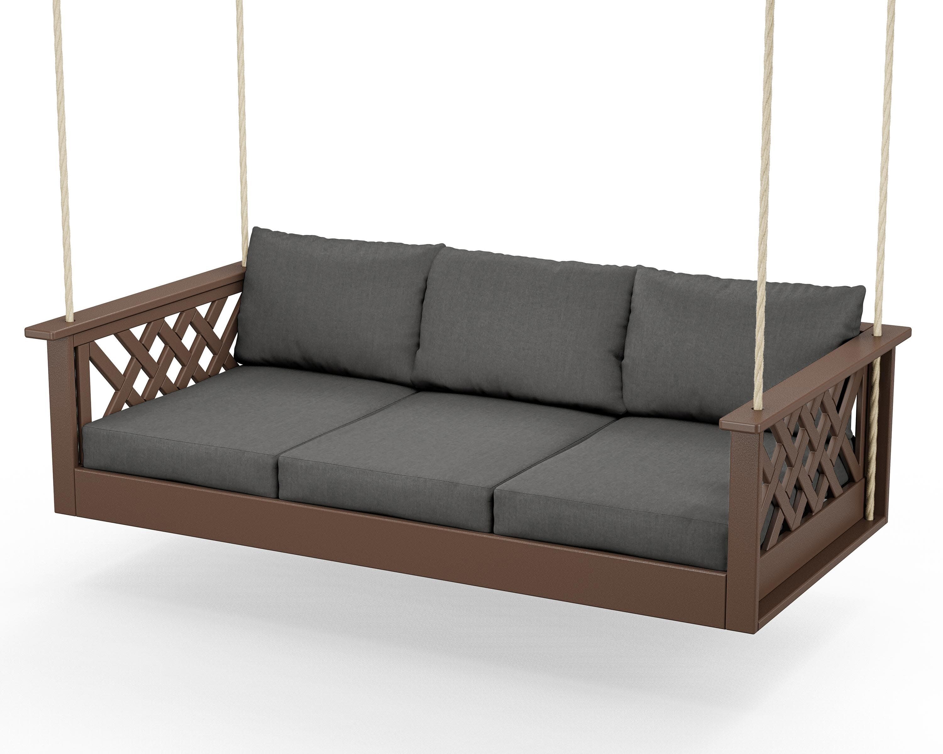 Wovendale Daybed Swing in Mahogany / Spectrum Carbon