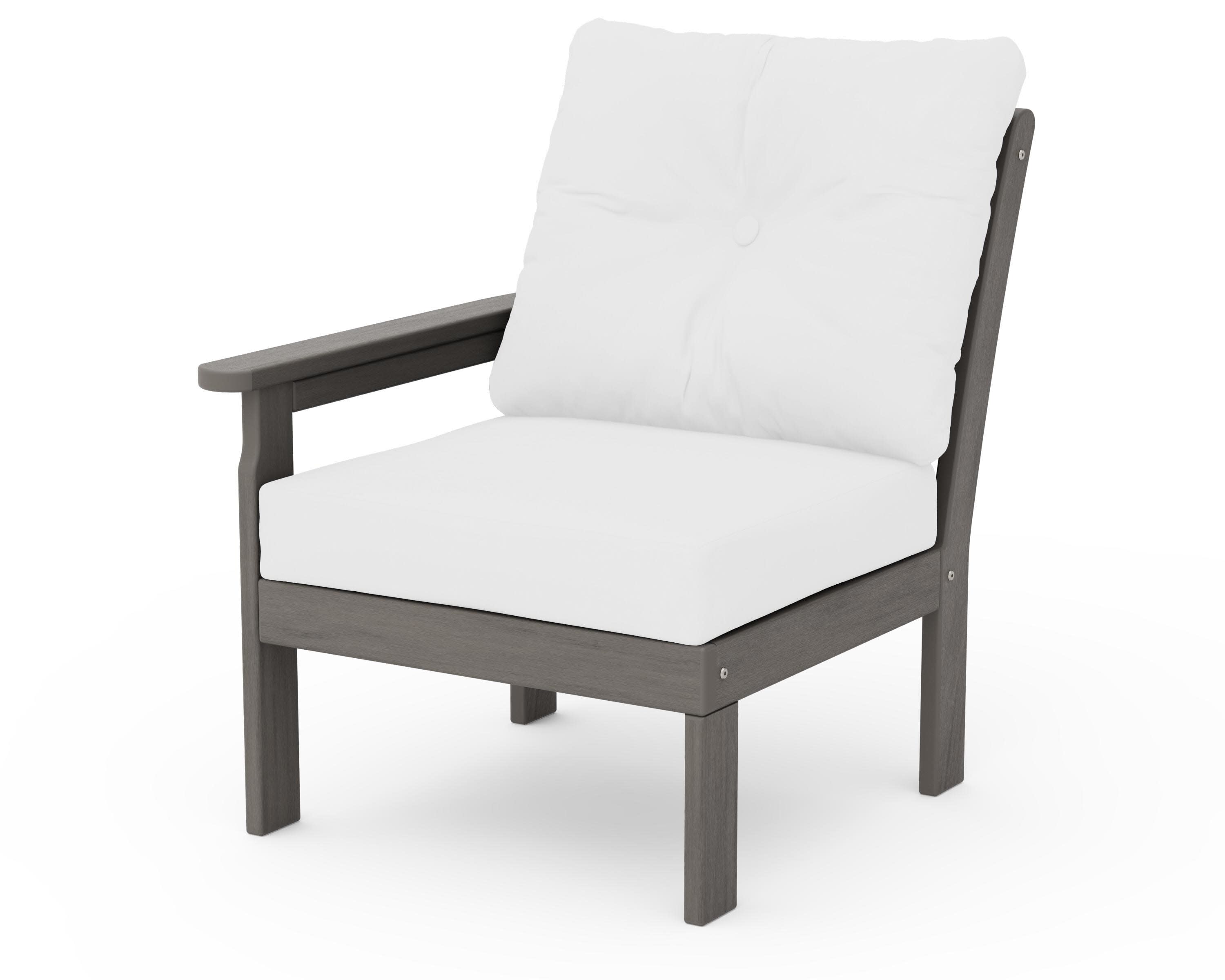 Vineyard Modular Left Arm Chair in Driftwood / Natural