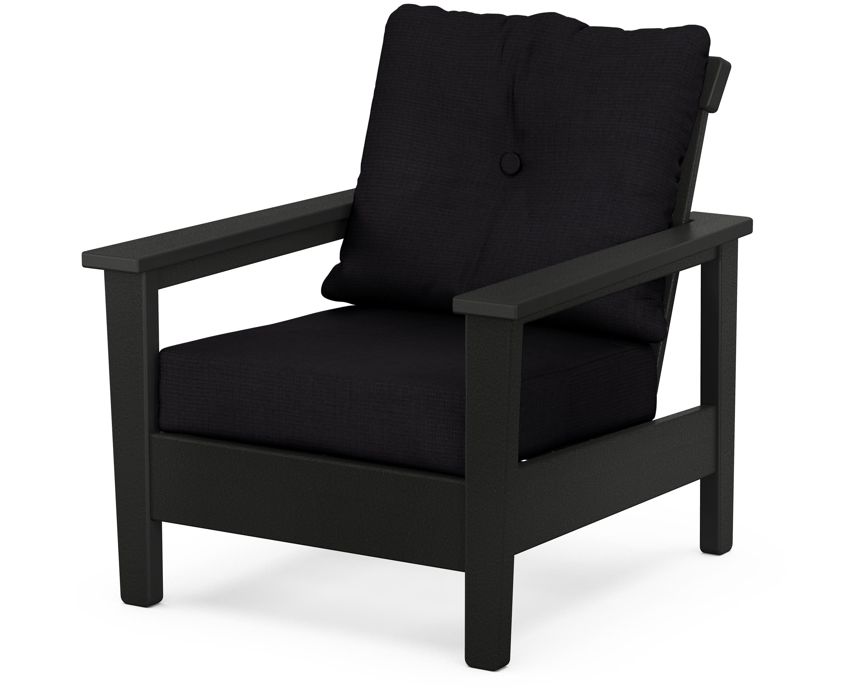 Prescott Deep Seating Chair in Black / Midnight Linen