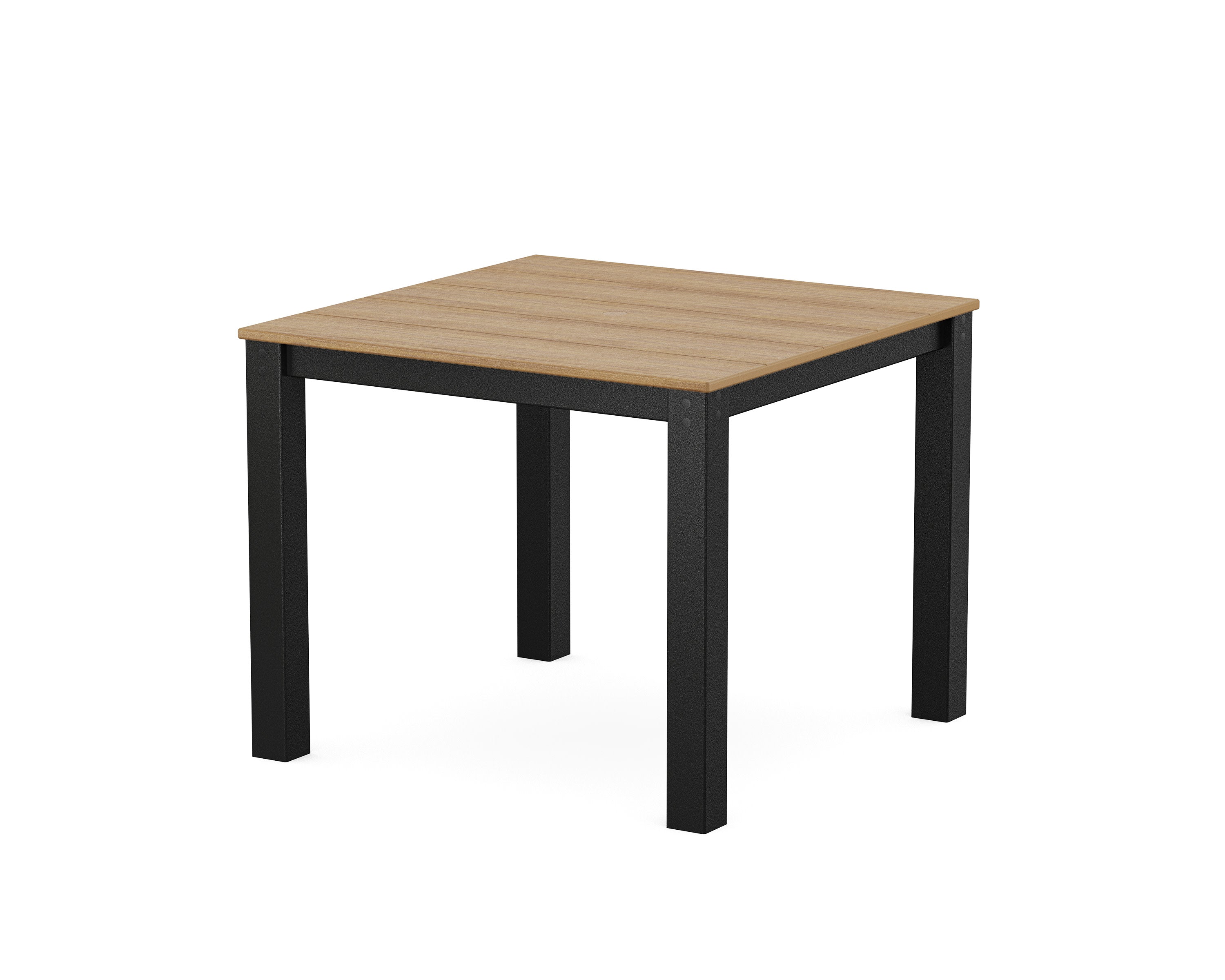 Parsons 38" X 38" Dining Table in Black / Natural