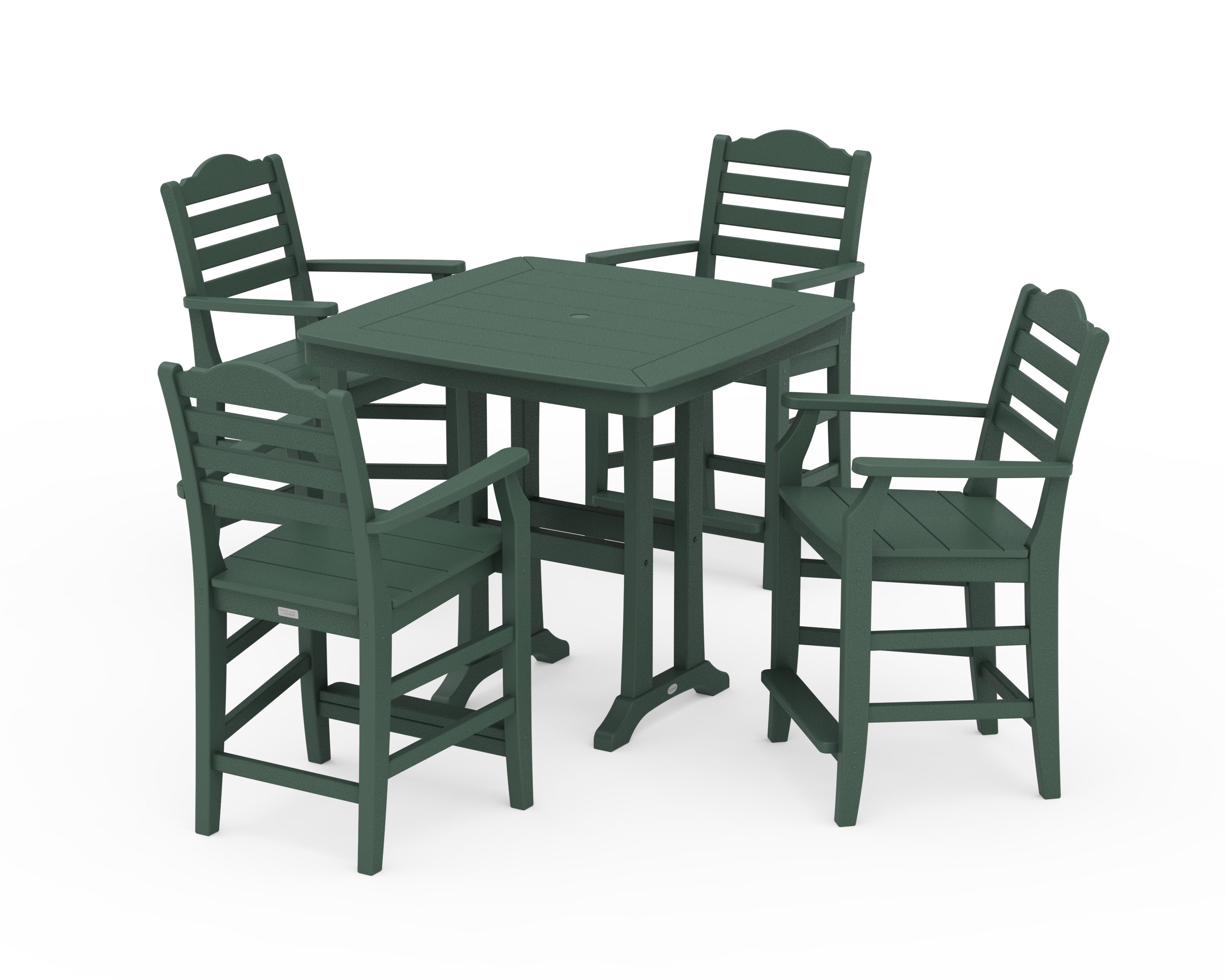 Savannah 5-Piece Counter Set with Trestle Legs in Green