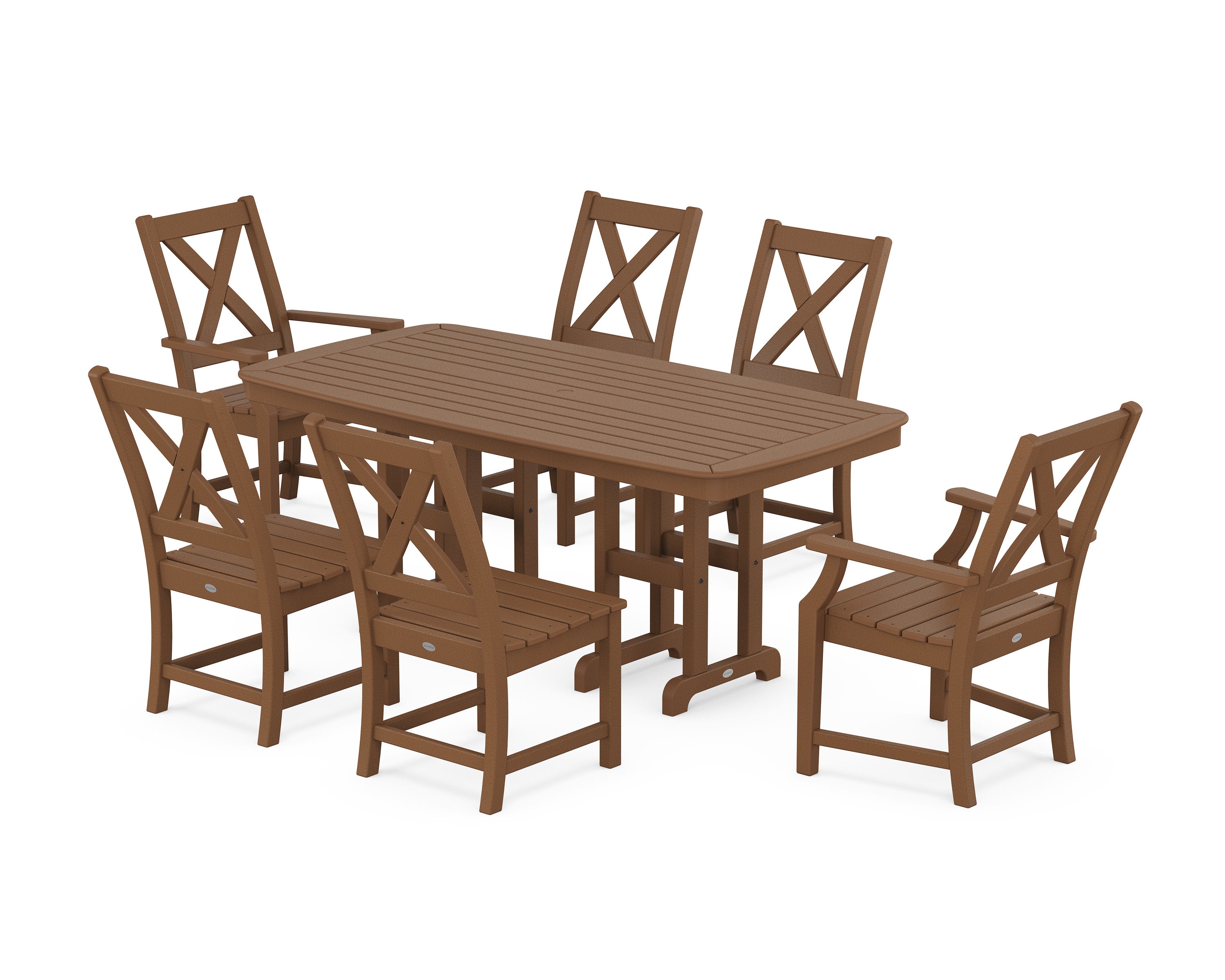 Braxton 7-Piece Dining Set in Teak