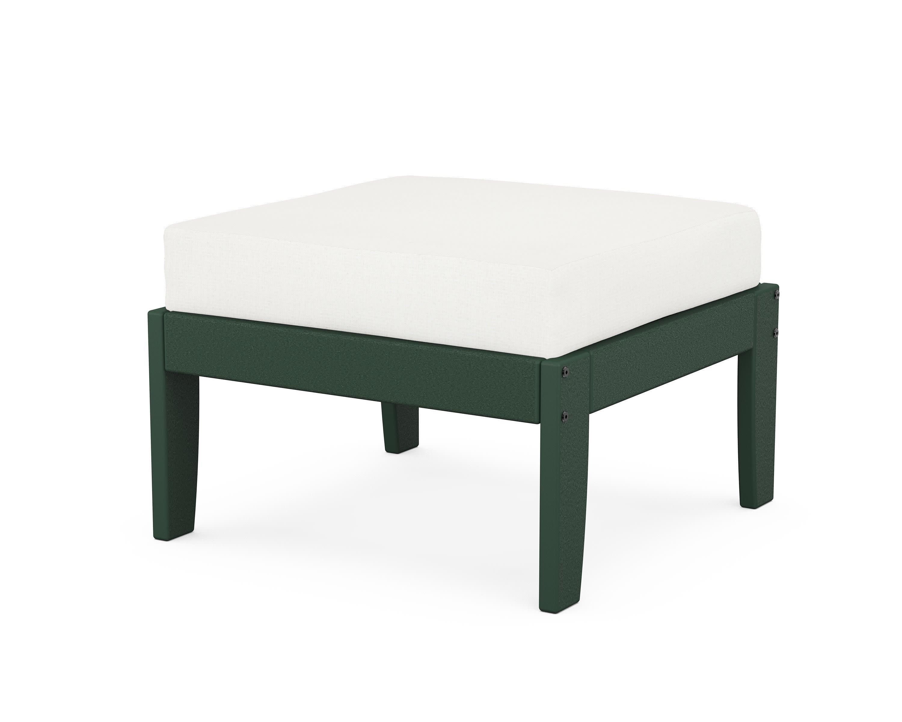 Modular Ottoman - Classic in Green / Natural Linen