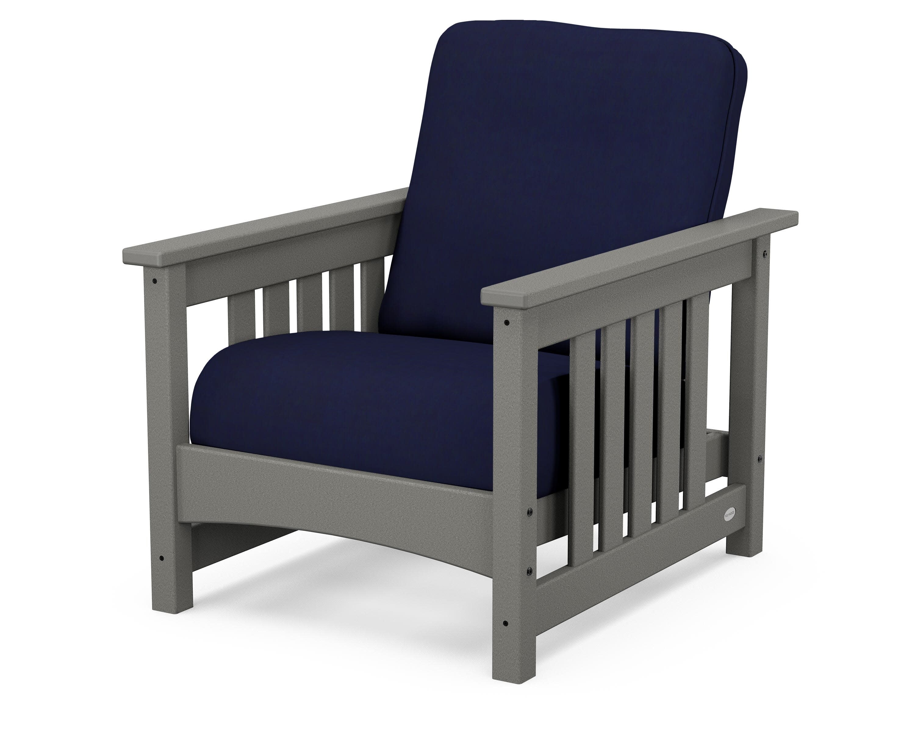 Club Mission Chair in Slate Grey / Navy