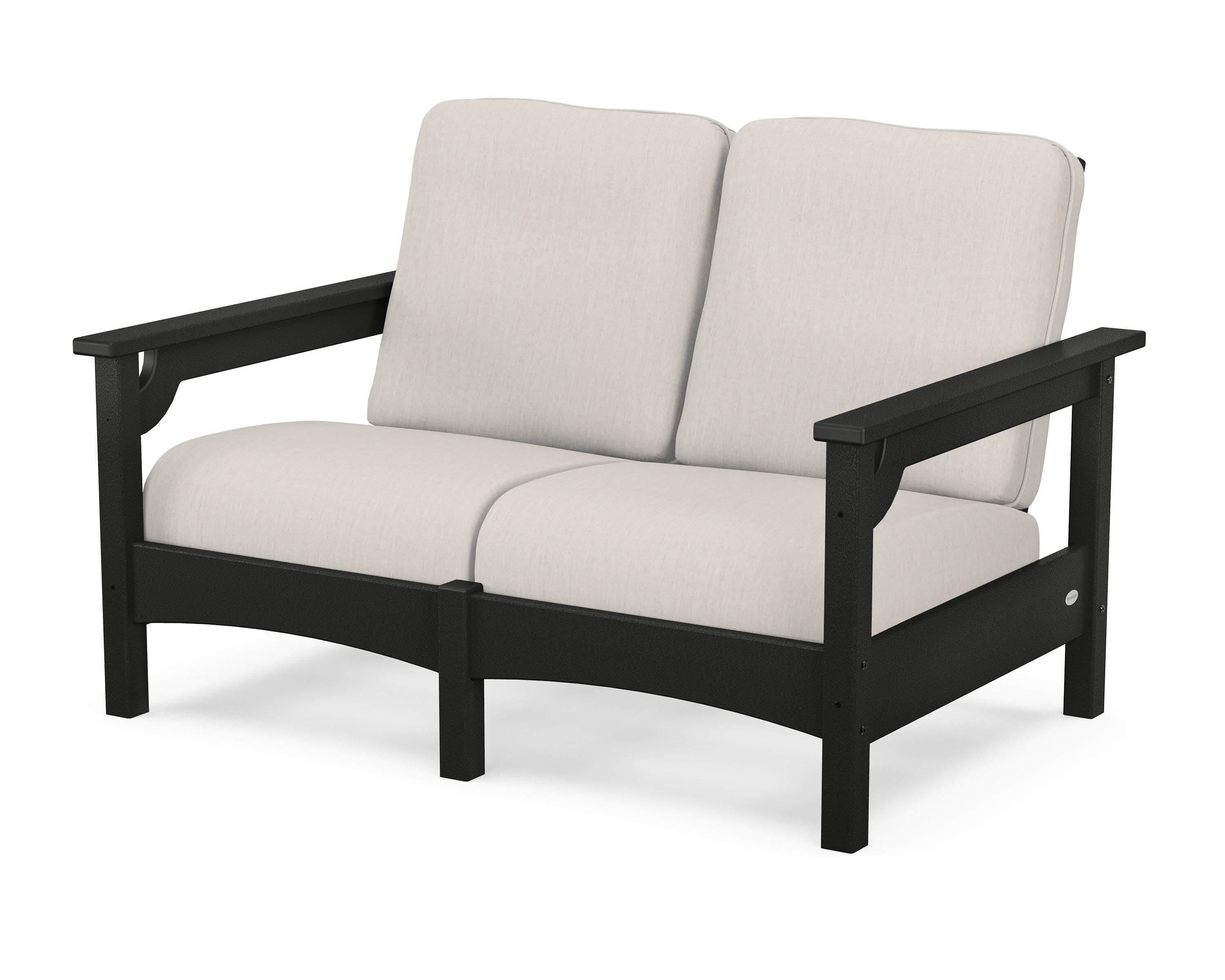 Club Loveseat in Black / Cast Ash