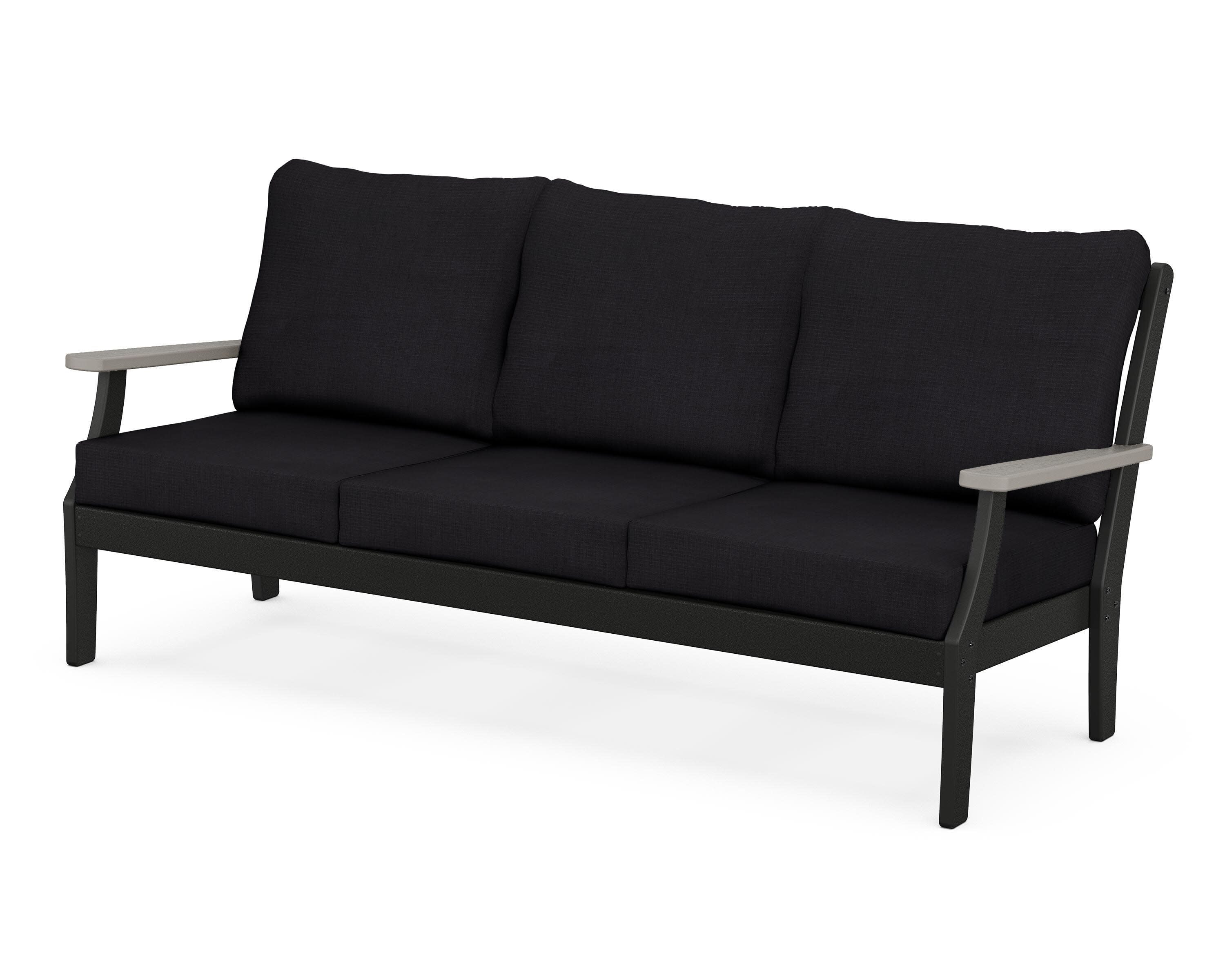 Braxton Deep Seating Sofa in Black / Driftwood / Midnight Linen