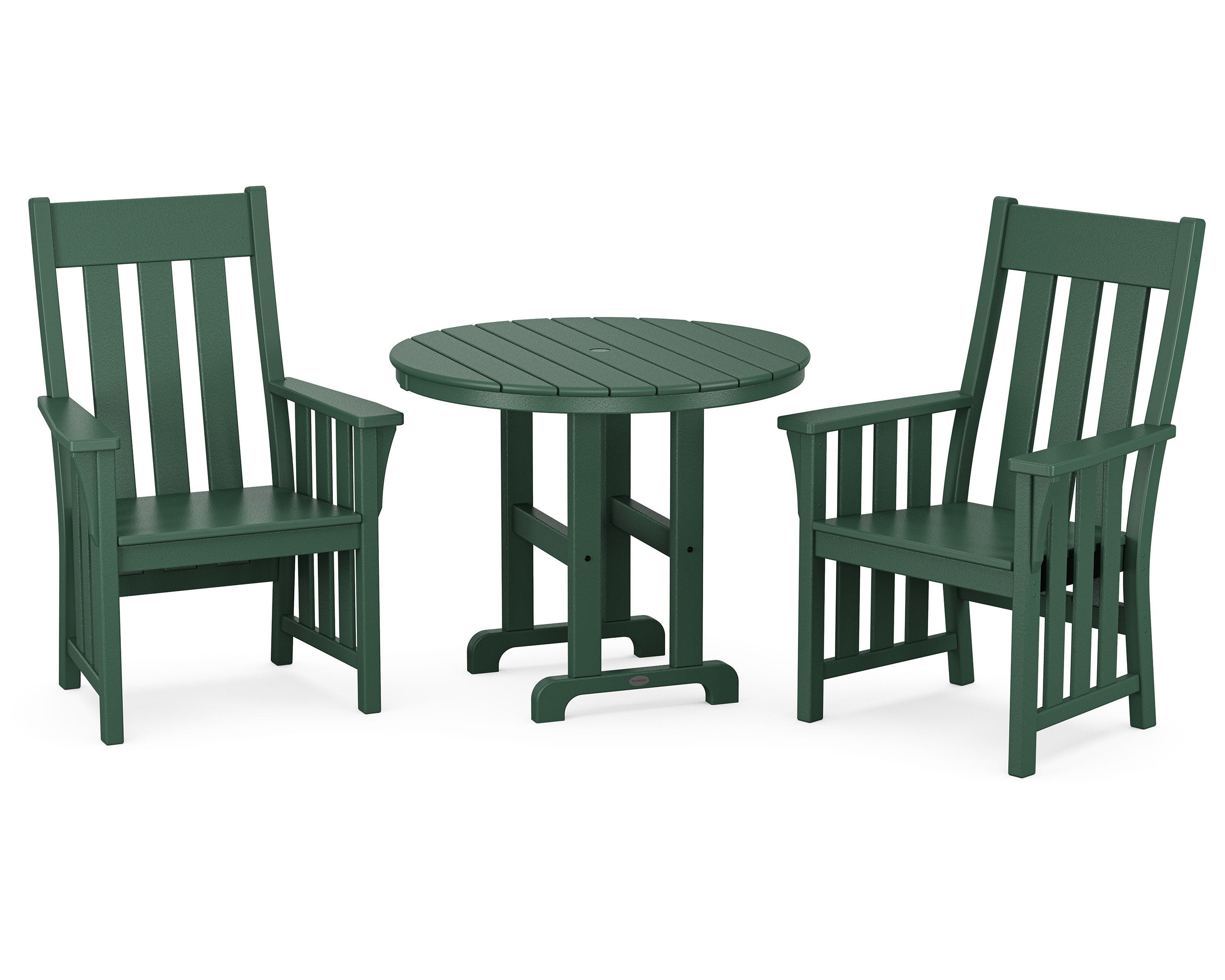 Acadia 3-Piece Farmhouse Dining Set in Green