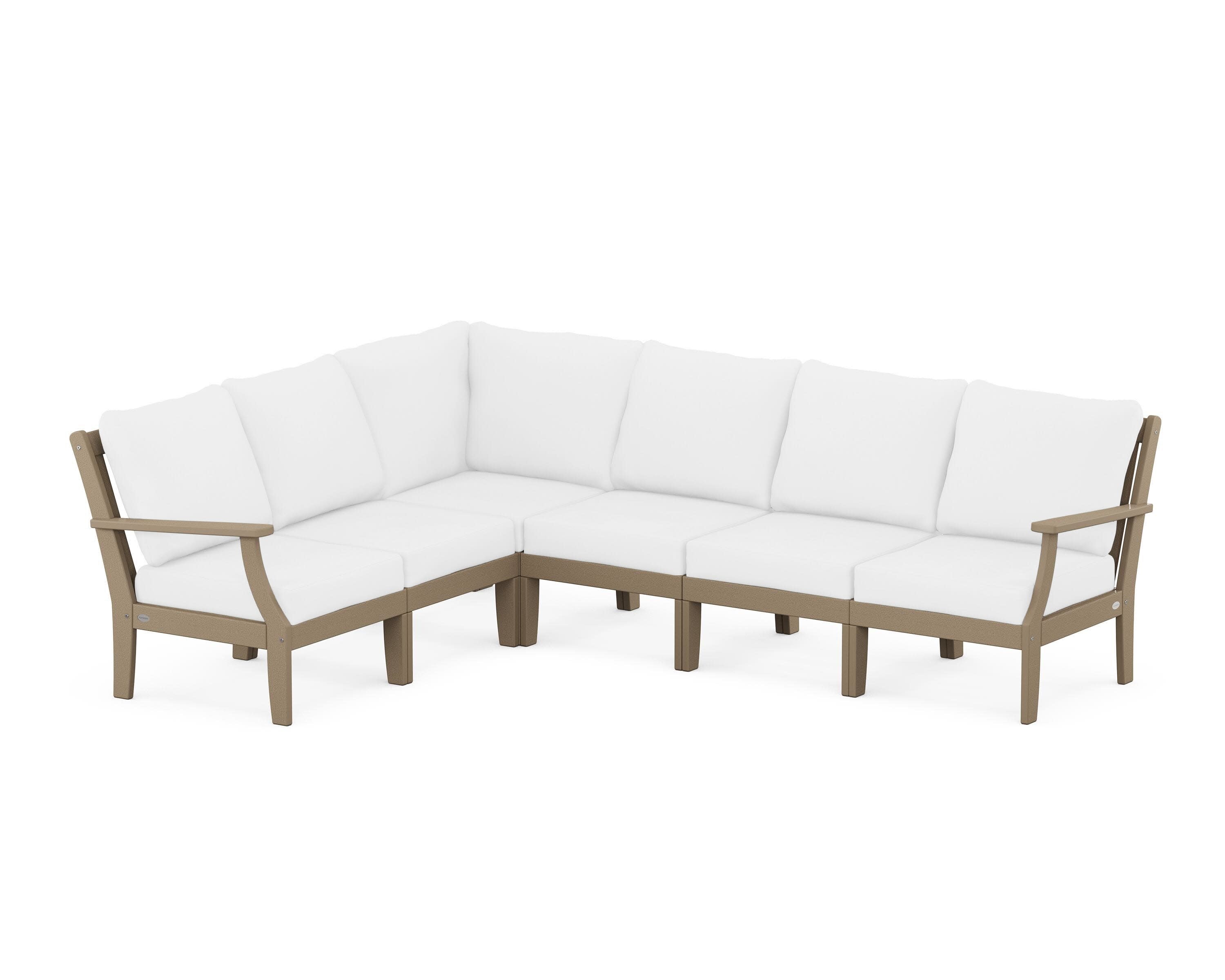 Braxton Modular 6-Piece Deep Seating Set in Vintage Sahara / Natural