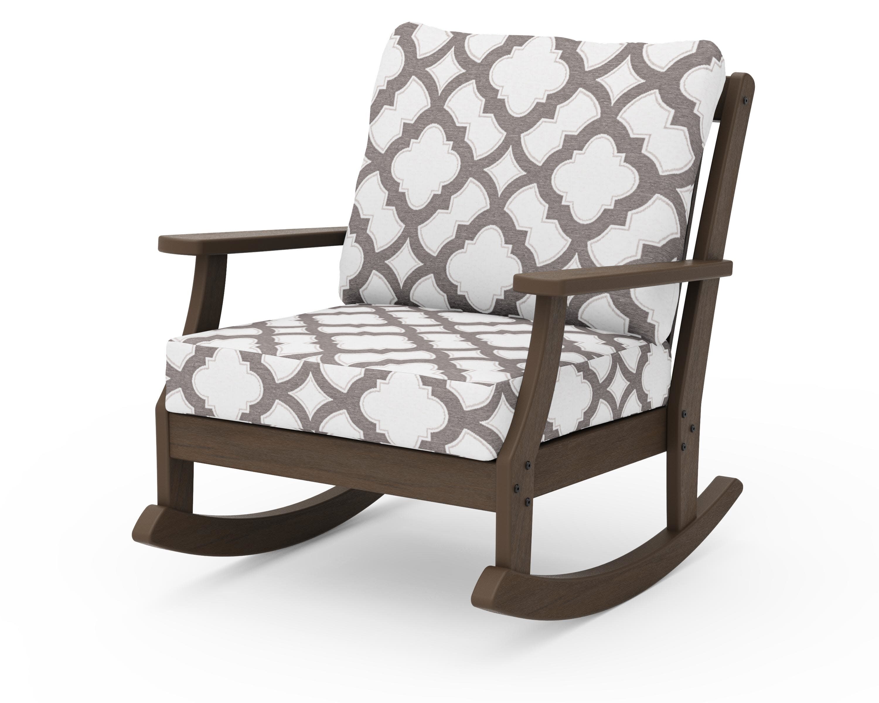 Braxton Deep Seating Rocking Chair in Kona / Trellis Grey Mist
