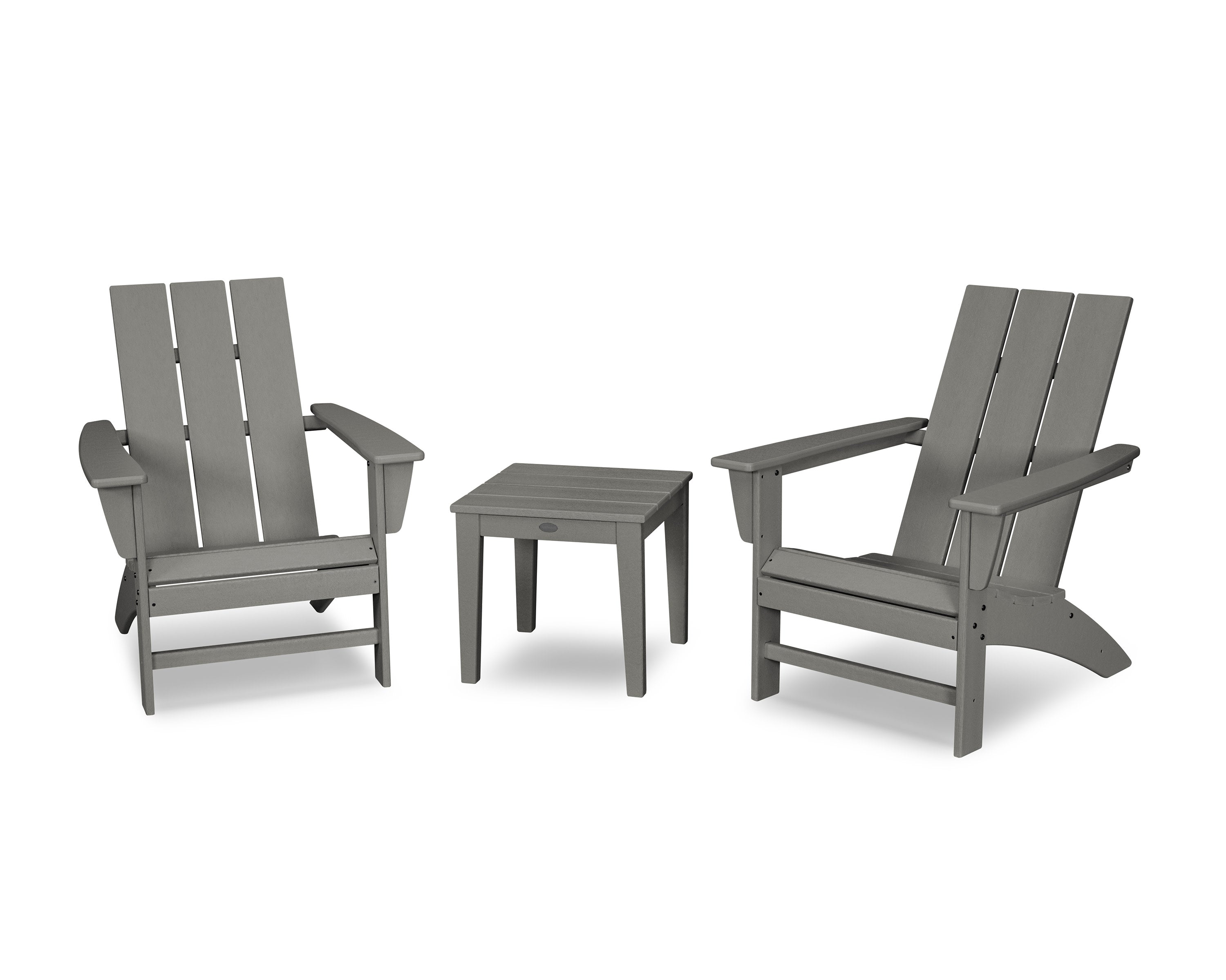 Modern Adirondack 3-Piece Set in Slate Grey